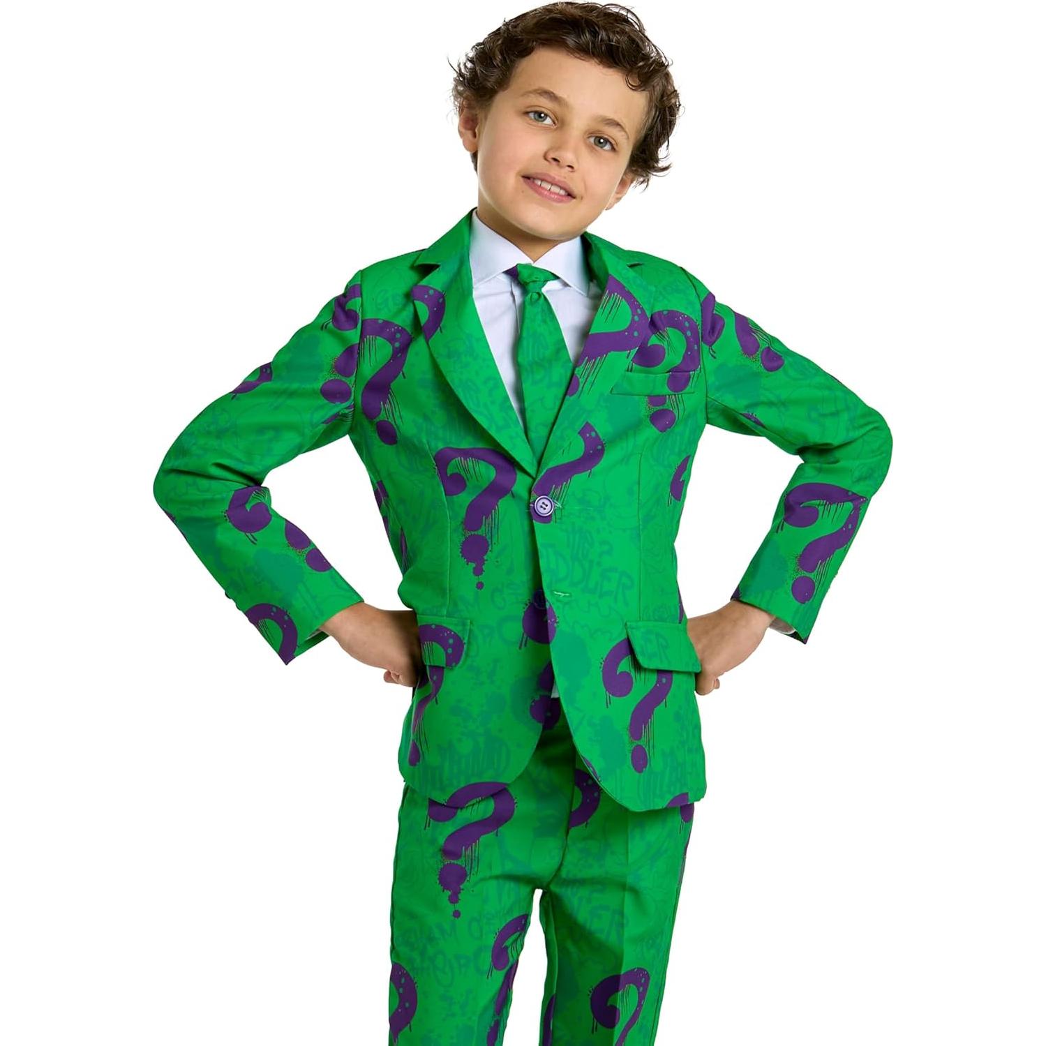 Disfraz de Villano DC Comics Riddler para Niños - Verde - Mediano