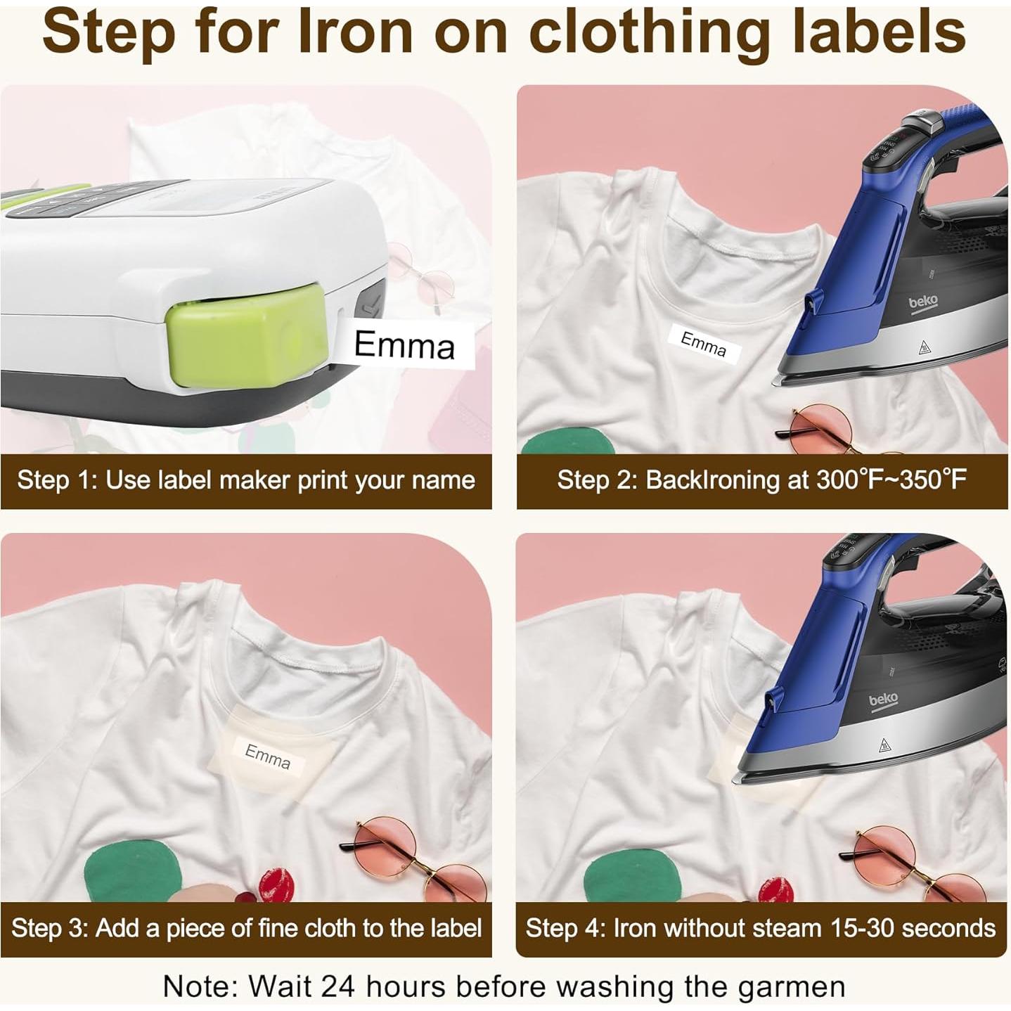 Cintas de Etiquetas de Ropa Fimax TZe-FA3 y TZe-FA231 12mm