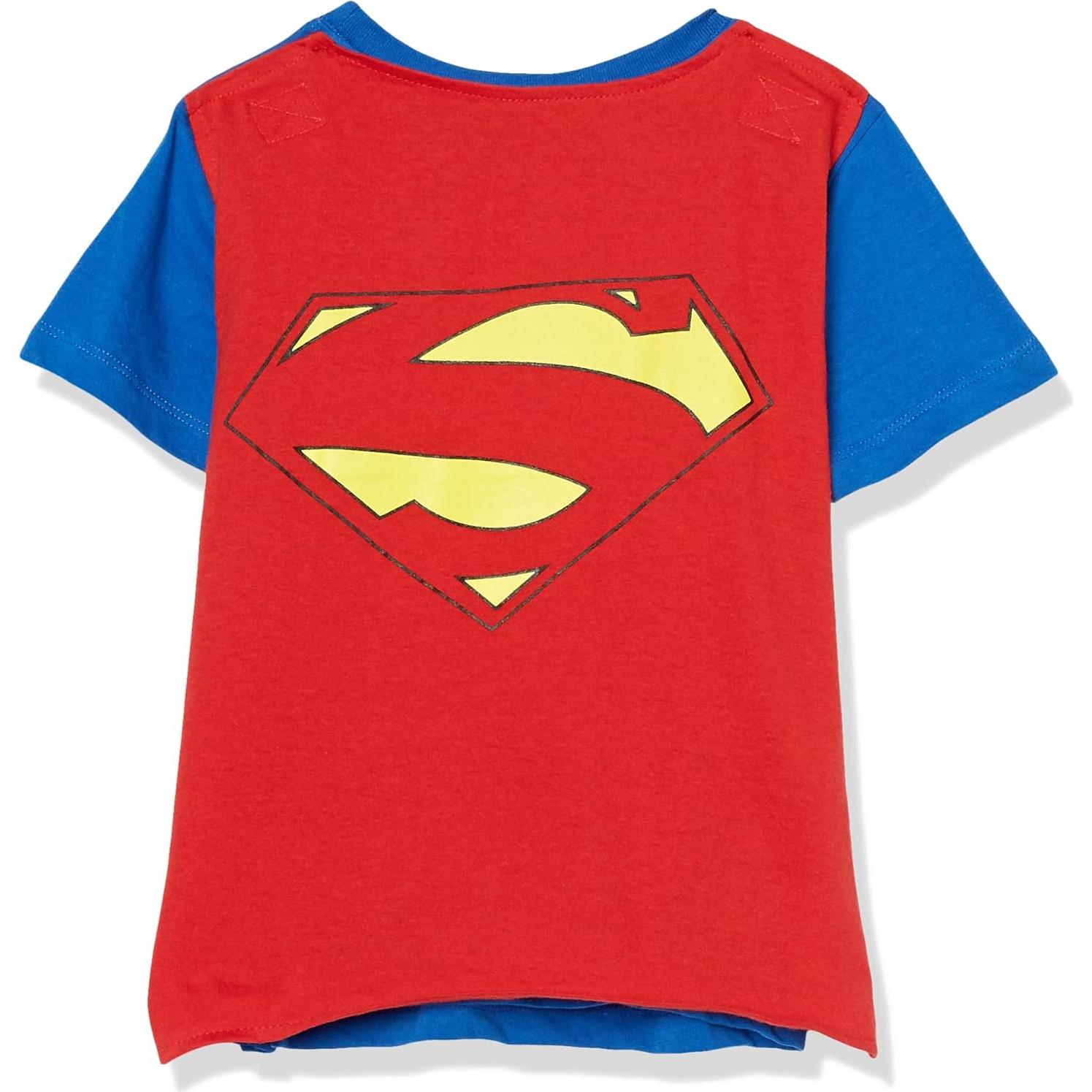 Camiseta Superman con Capa Manga Corta Niños DC Comics