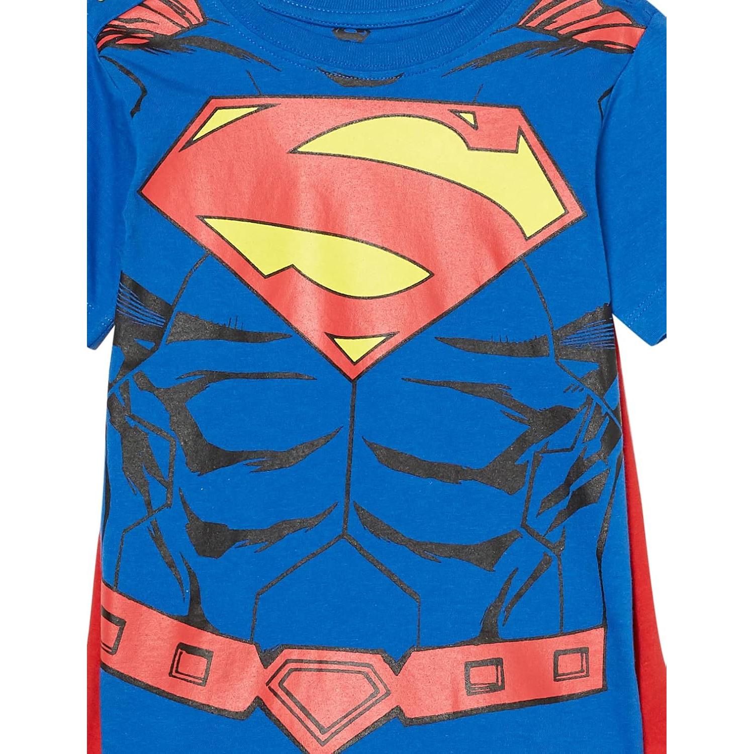 Camiseta Superman con Capa Manga Corta Niños DC Comics