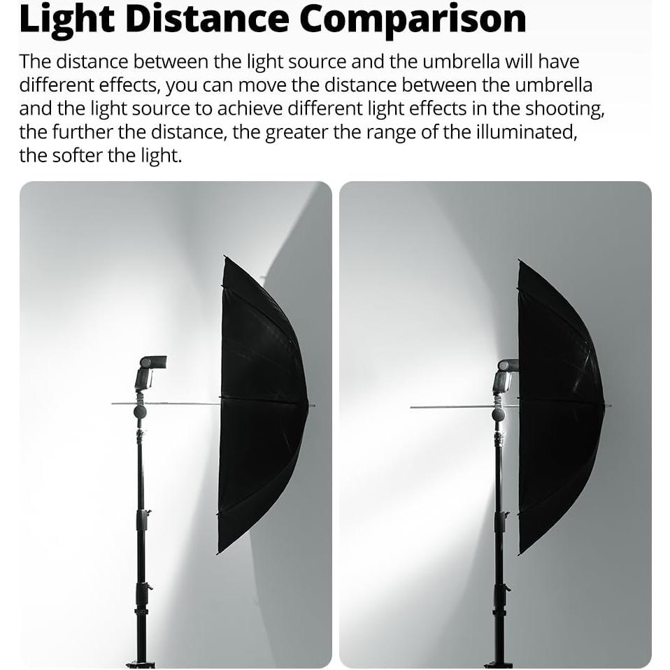 Paraguas Reflectante AMBITFUL 108cm Negro Plateado x2