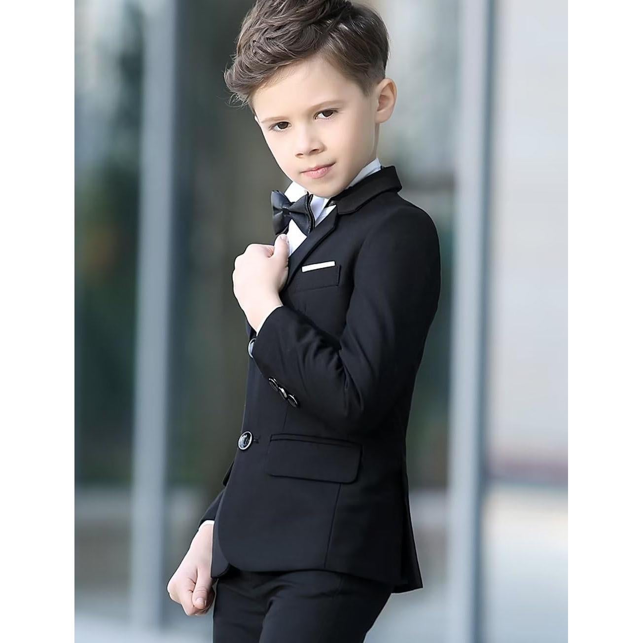 Traje Formal para Niños YuanLu Tuxedo 5 Piezas Ajuste Slim