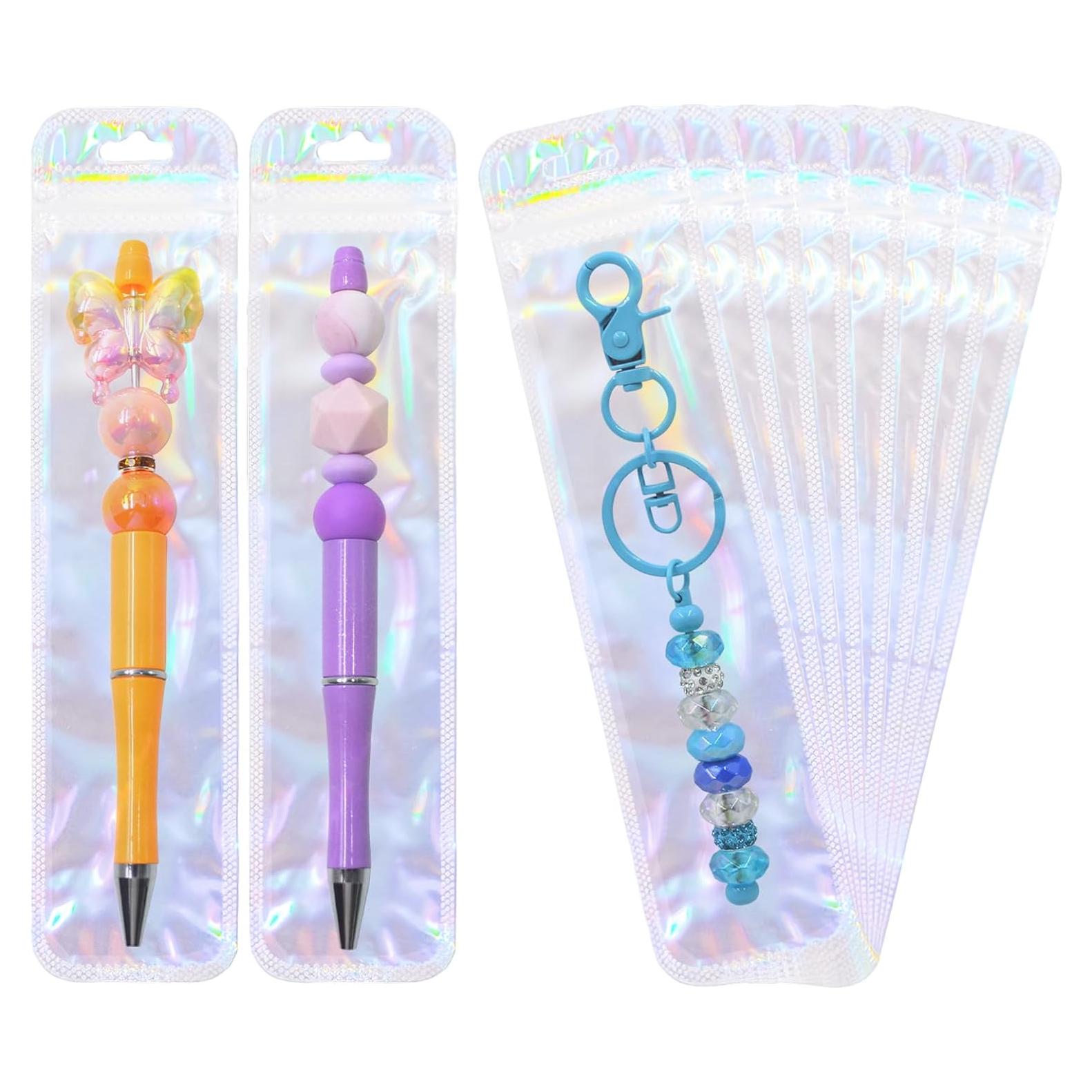 50 Bolsas Holográficas Mylar DASTTUIS 5.3x21.8cm Reutilizables