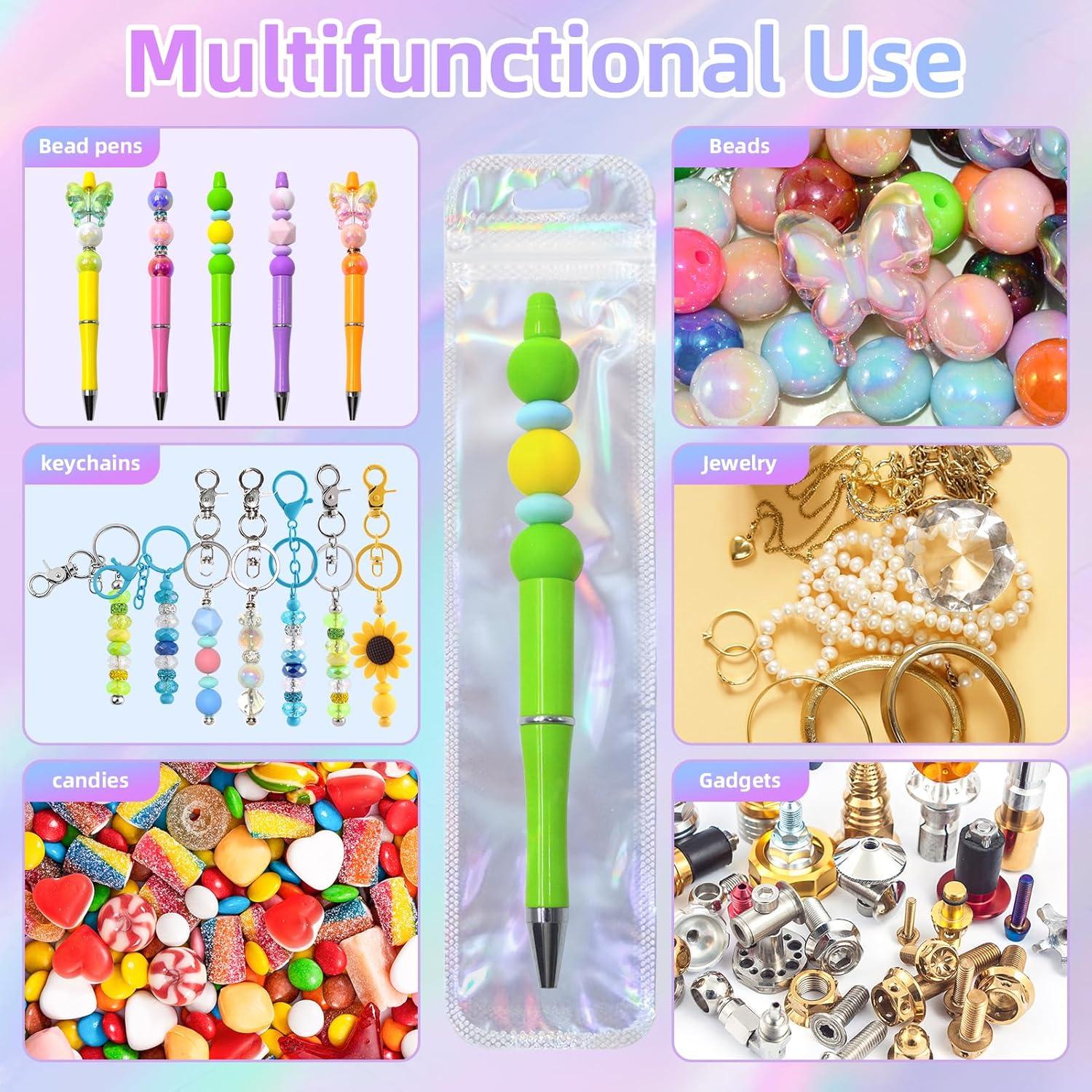 50 Bolsas Holográficas Mylar DASTTUIS 5.3x21.8cm Reutilizables