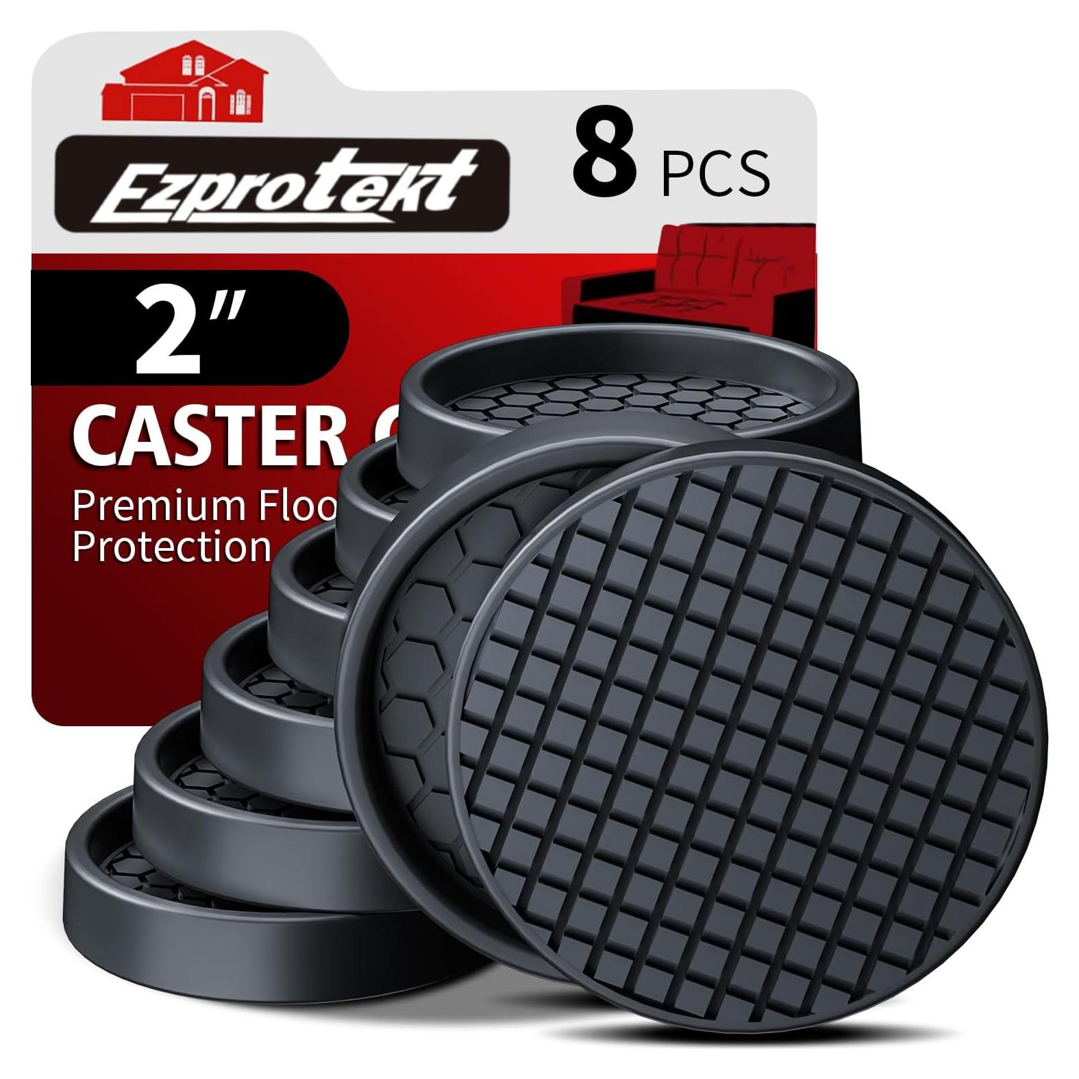 Almohadillas Antideslizantes Ezprotekt 2" 8 Piezas Goma Negra