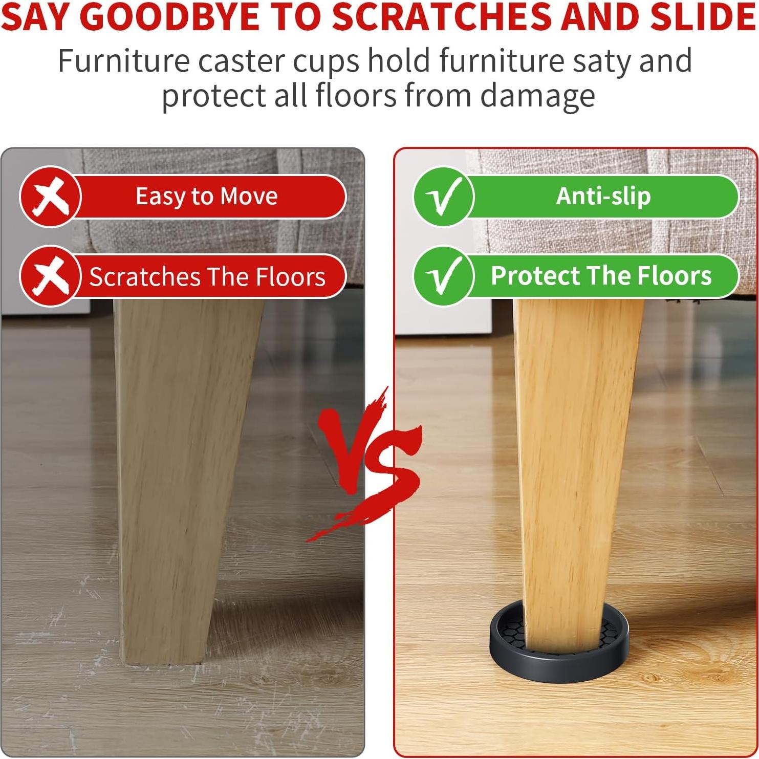 Almohadillas Antideslizantes Ezprotekt 2" 8 Piezas Goma Negra