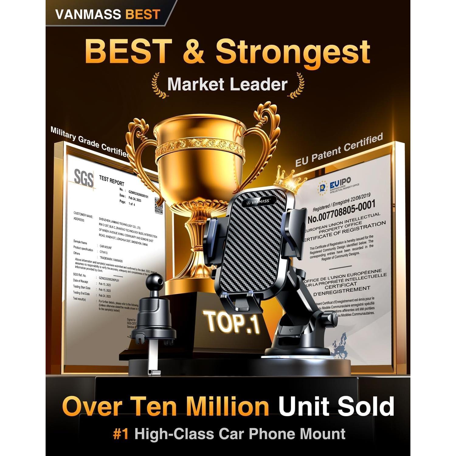 Soporte para Teléfono de Coche VANMASS 2025 Grado Militar