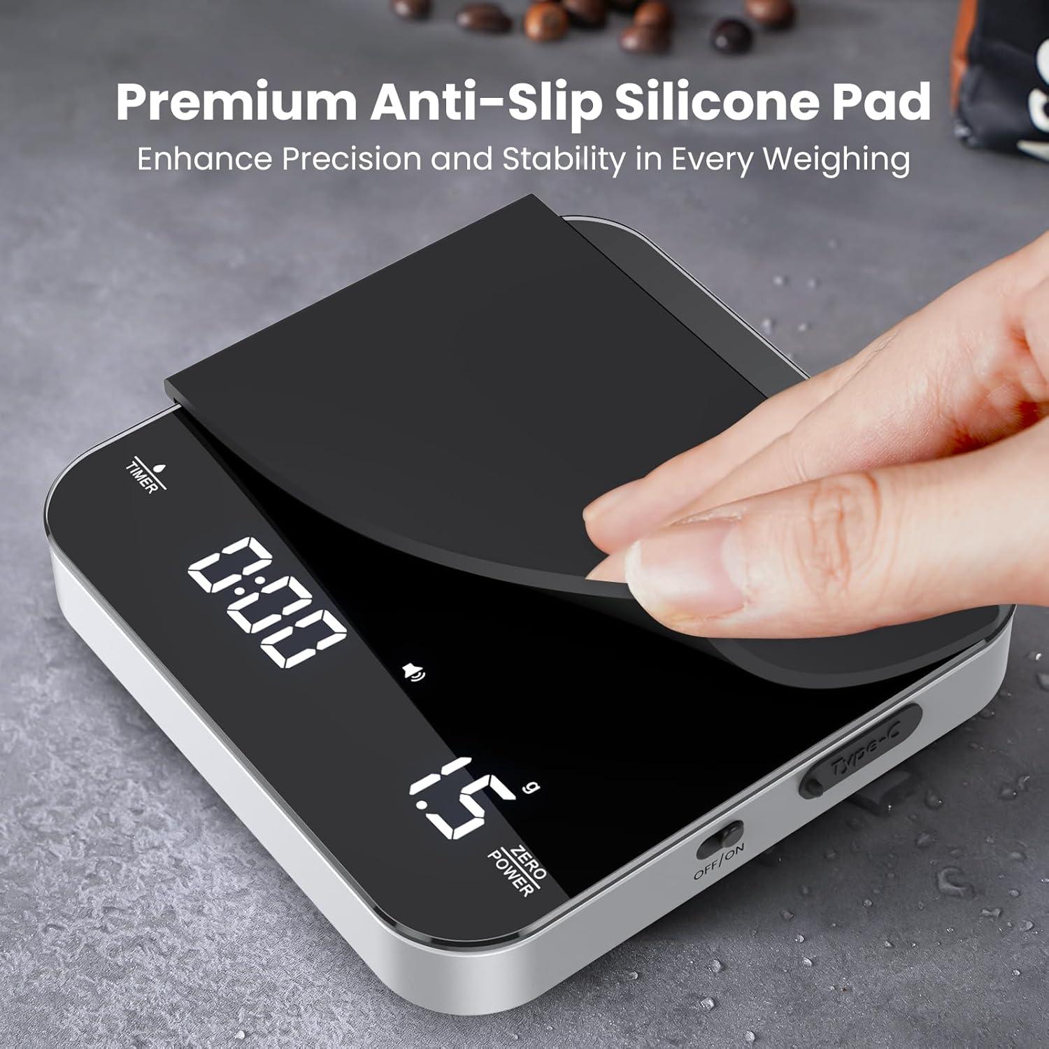 Báscula de café digital Maestri House 2kg/0.1g recargable