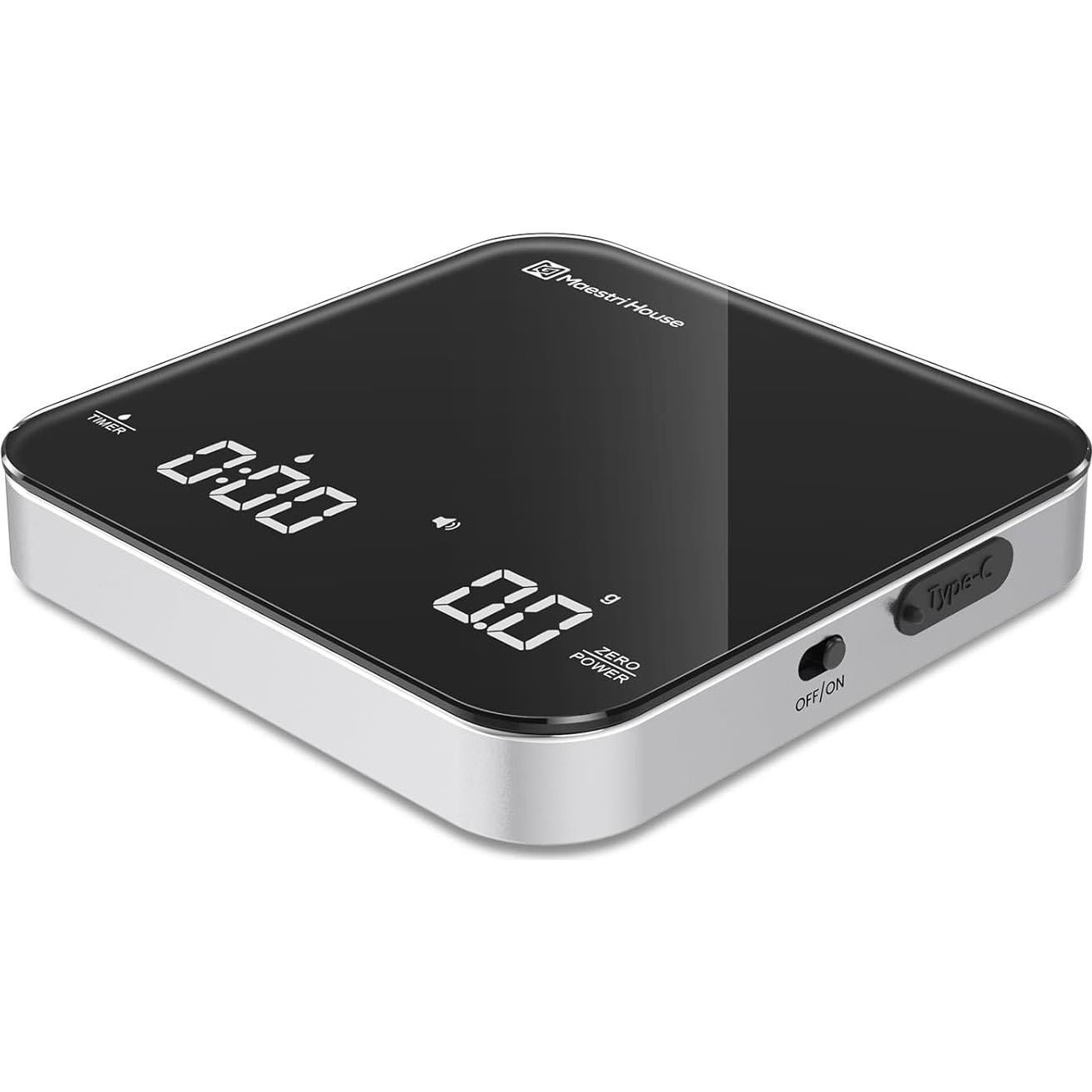 Báscula de café digital Maestri House 2kg/0.1g recargable