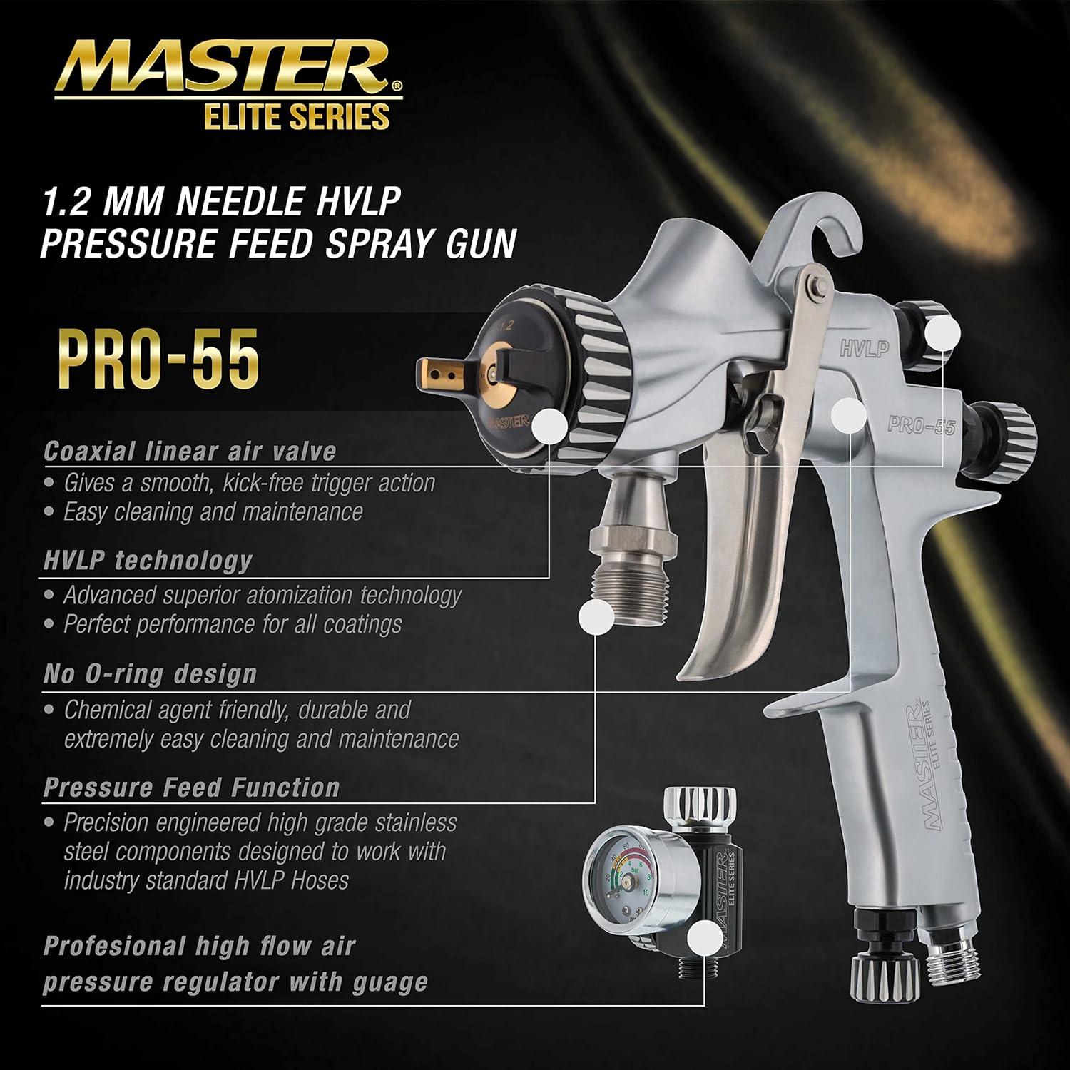 Pistola de Pulverización HVLP Master Elite PRO-55 1.2mm