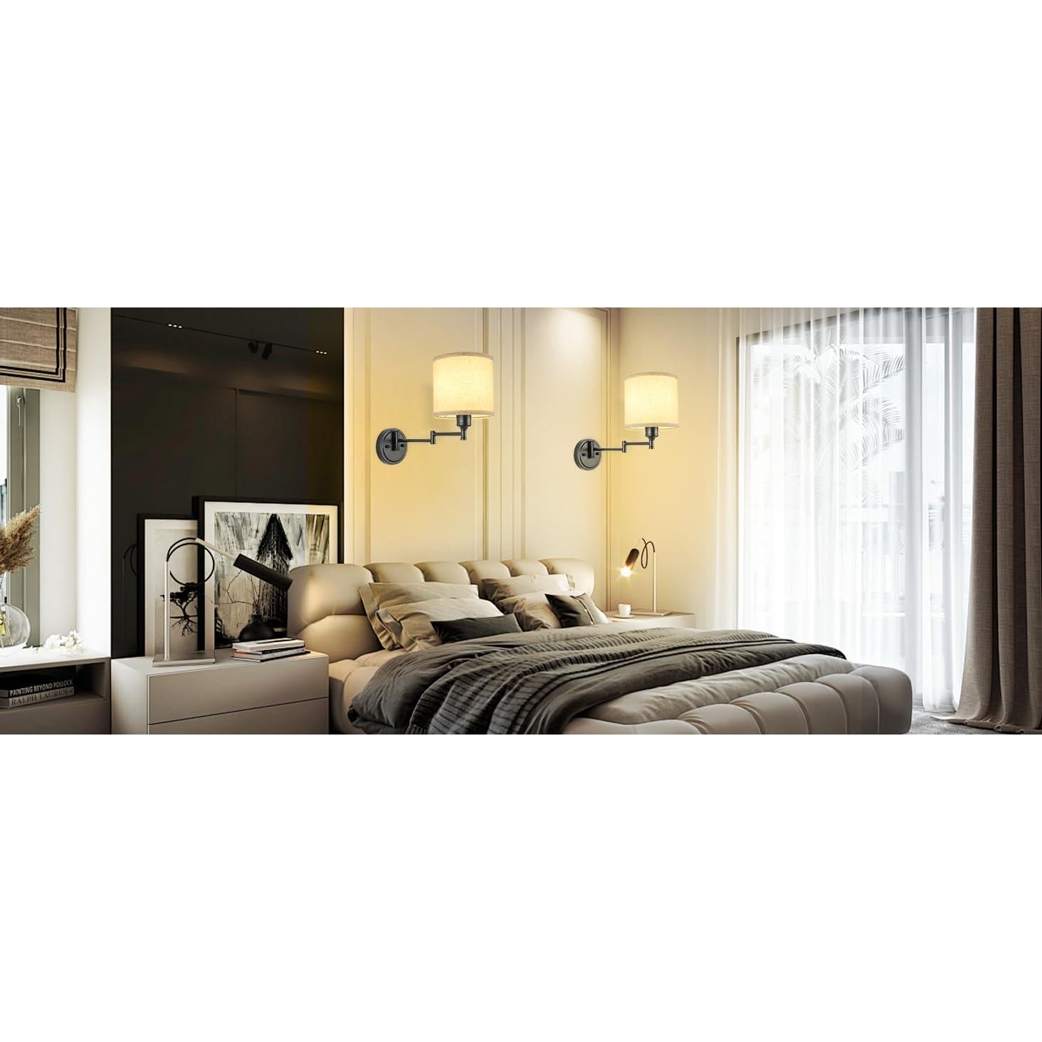 Aplique de pared recargable GOODATE BZ-DC, 15 colores, control remoto