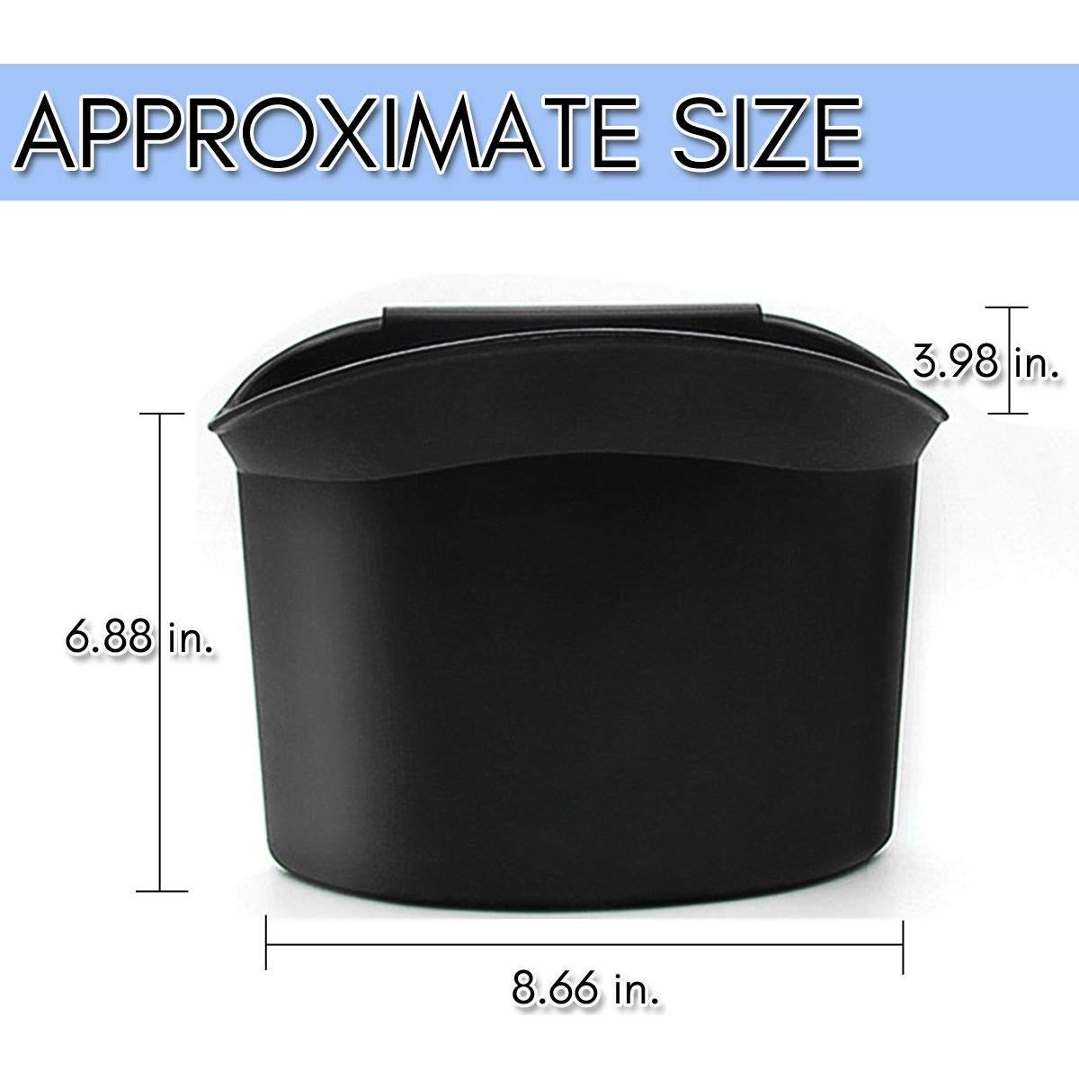 Basurero Colgante Portátil ZONETECH para Automóvil - Negro