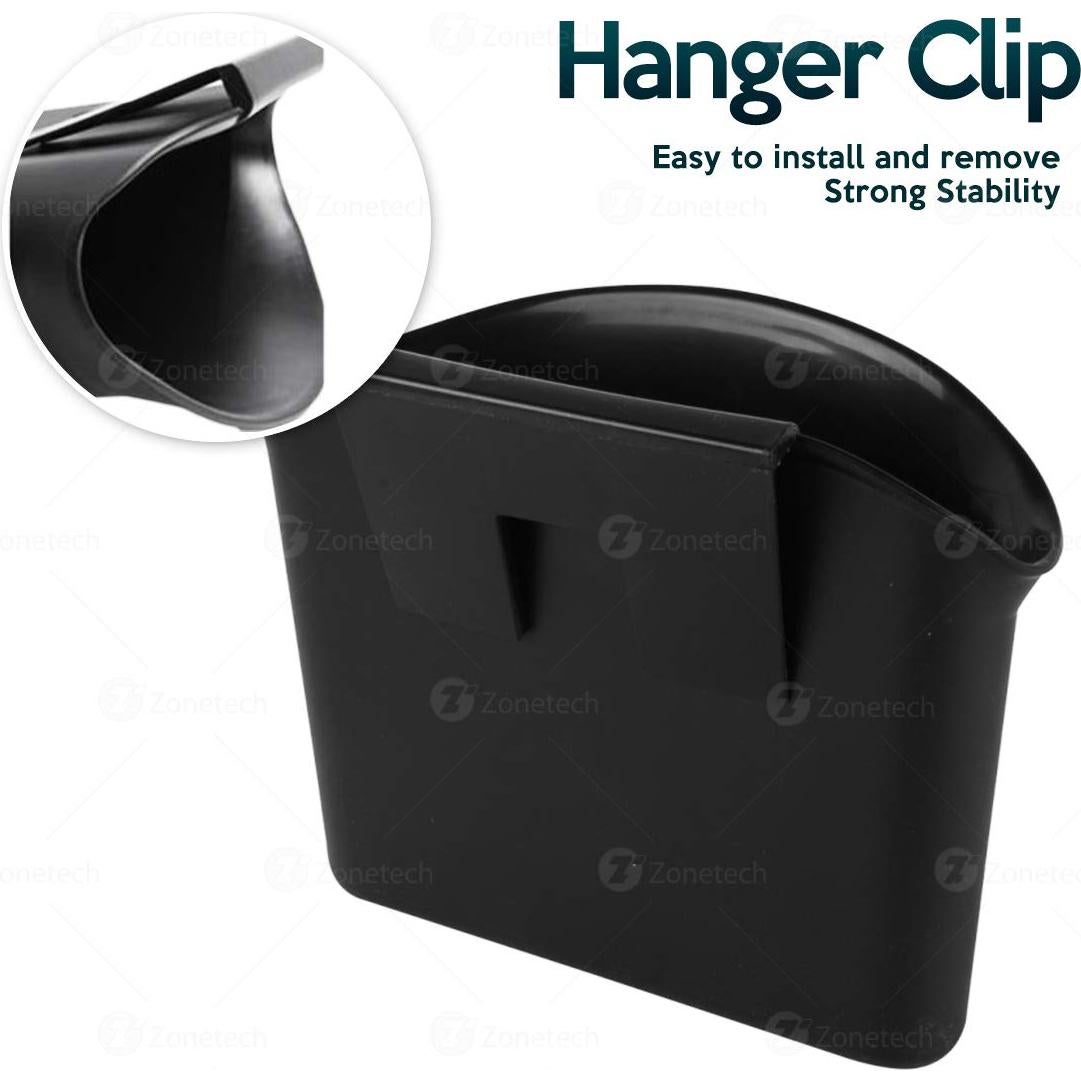 Basurero Colgante Portátil ZONETECH para Automóvil - Negro