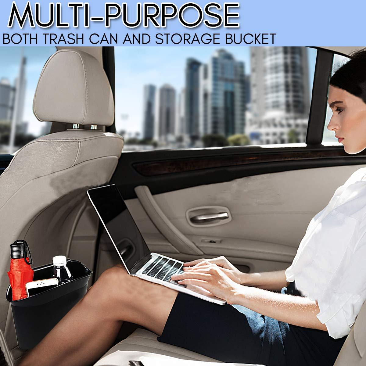 Basurero Colgante Portátil ZONETECH para Automóvil - Negro