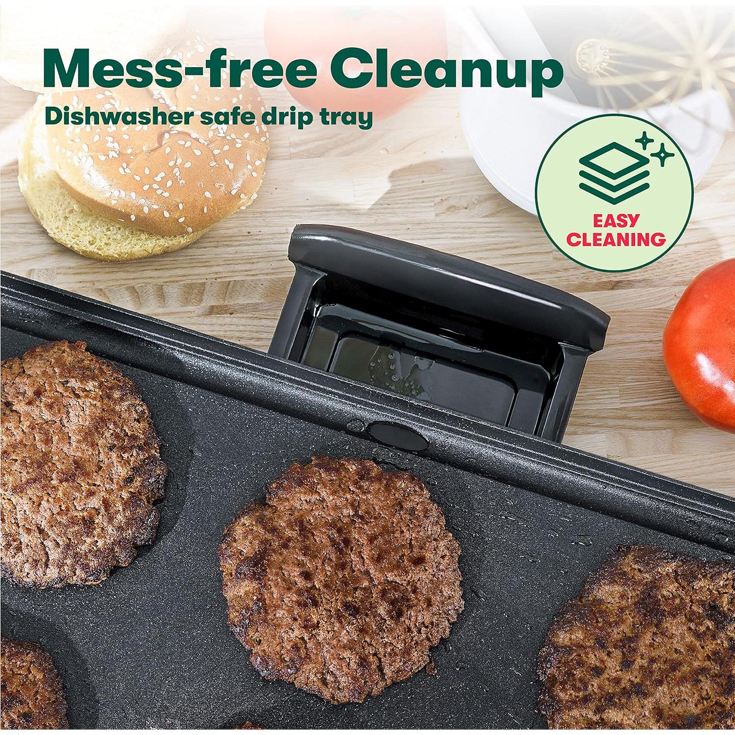 Plancha Eléctrica BELLA 1500W con Bandeja Calentadora 25.4x45.7cm