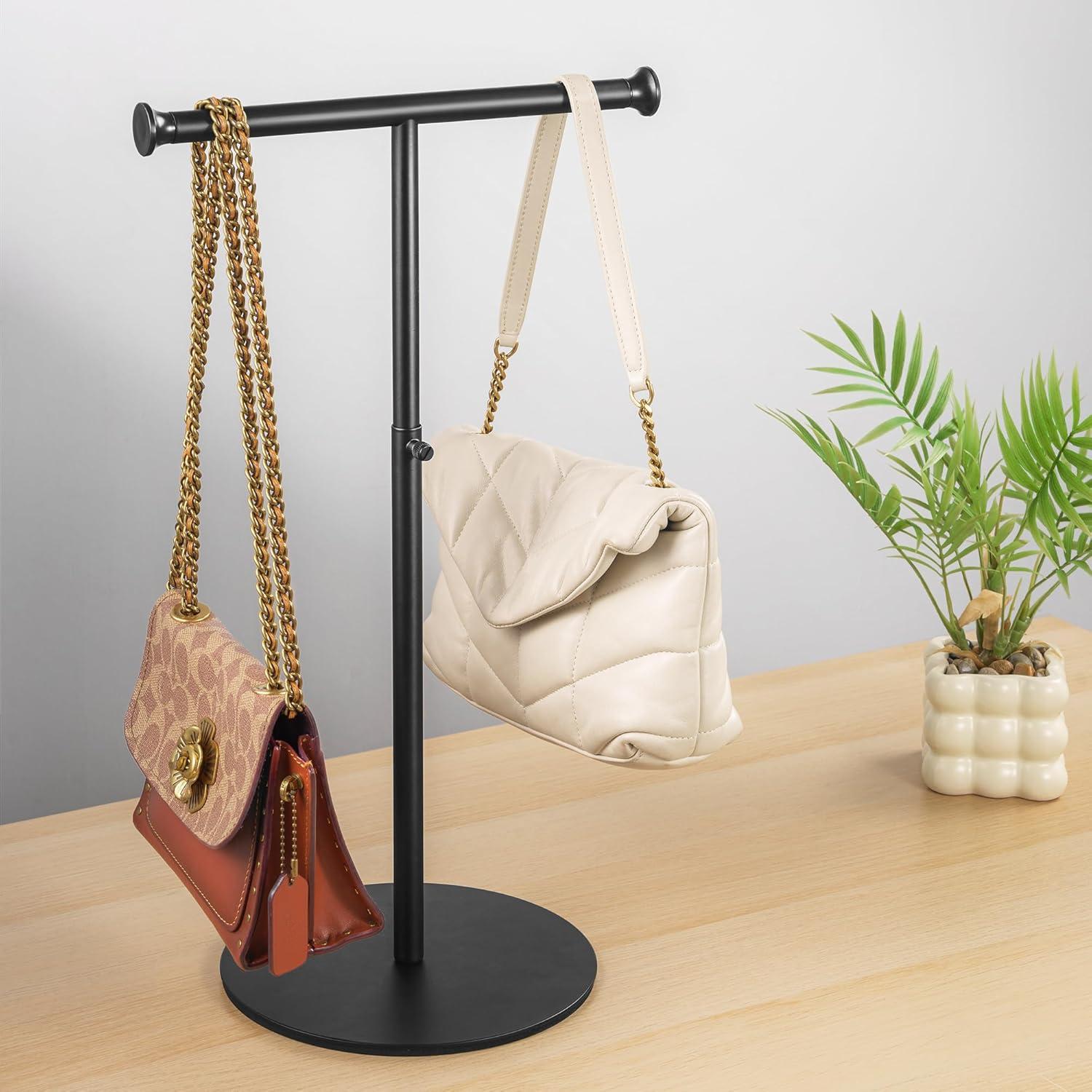 Soporte de Exhibición de Bolsos Niffgaff T Bar Ajustable Negro