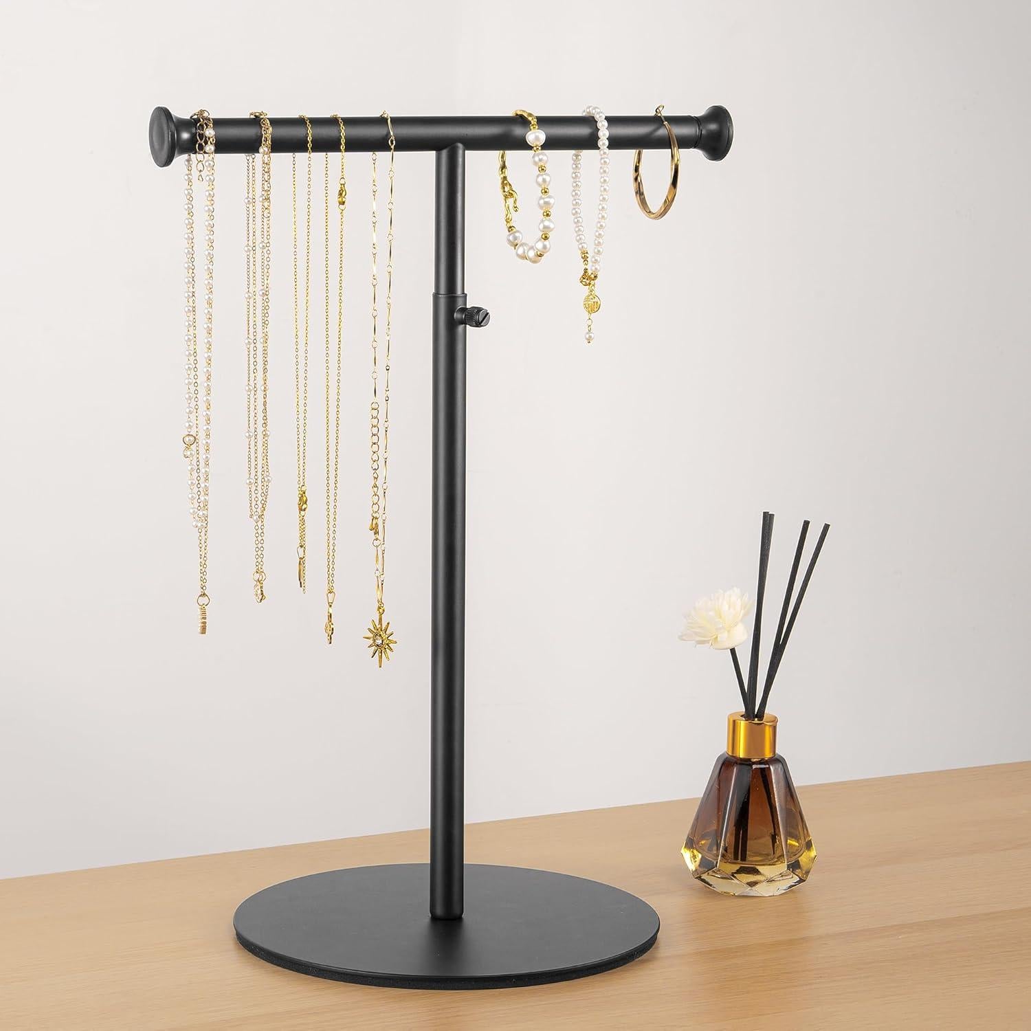 Soporte de Exhibición de Bolsos Niffgaff T Bar Ajustable Negro