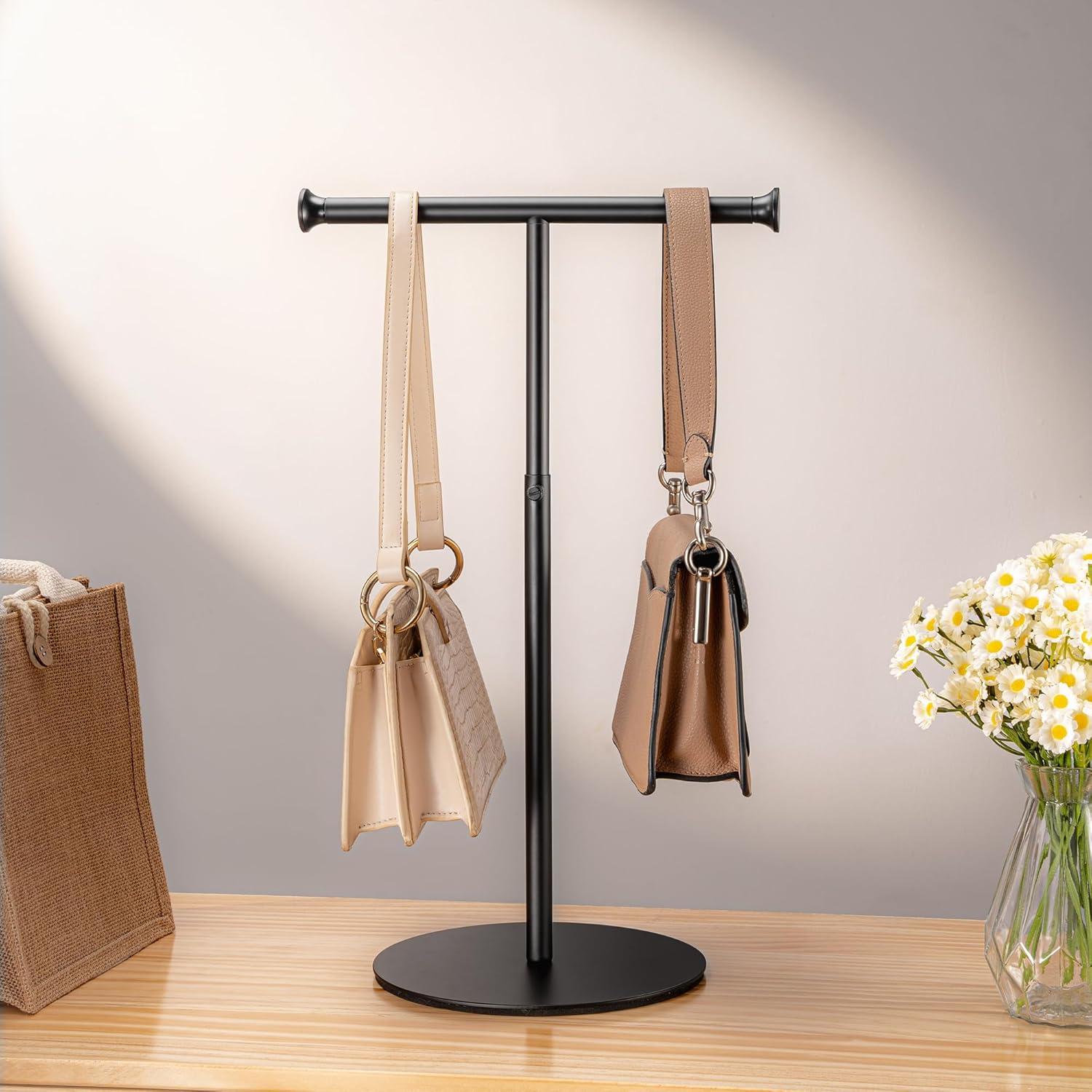 Soporte de Exhibición de Bolsos Niffgaff T Bar Ajustable Negro