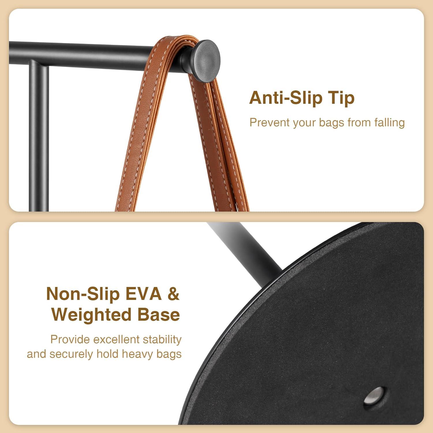 Soporte de Exhibición de Bolsos Niffgaff T Bar Ajustable Negro