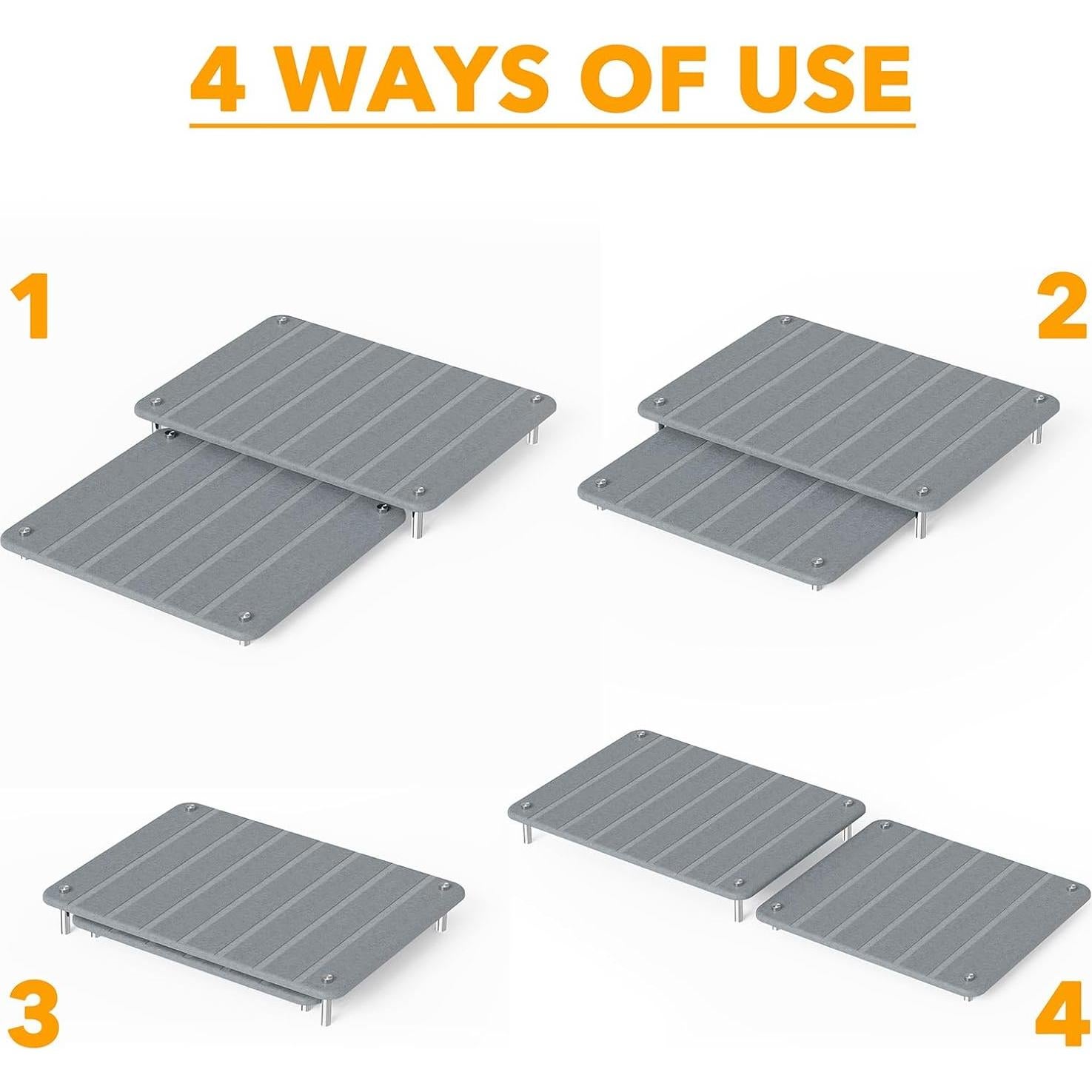 Alfombrillas de Secado de Platos SpaceAid 2 Piezas Diatomita Gris