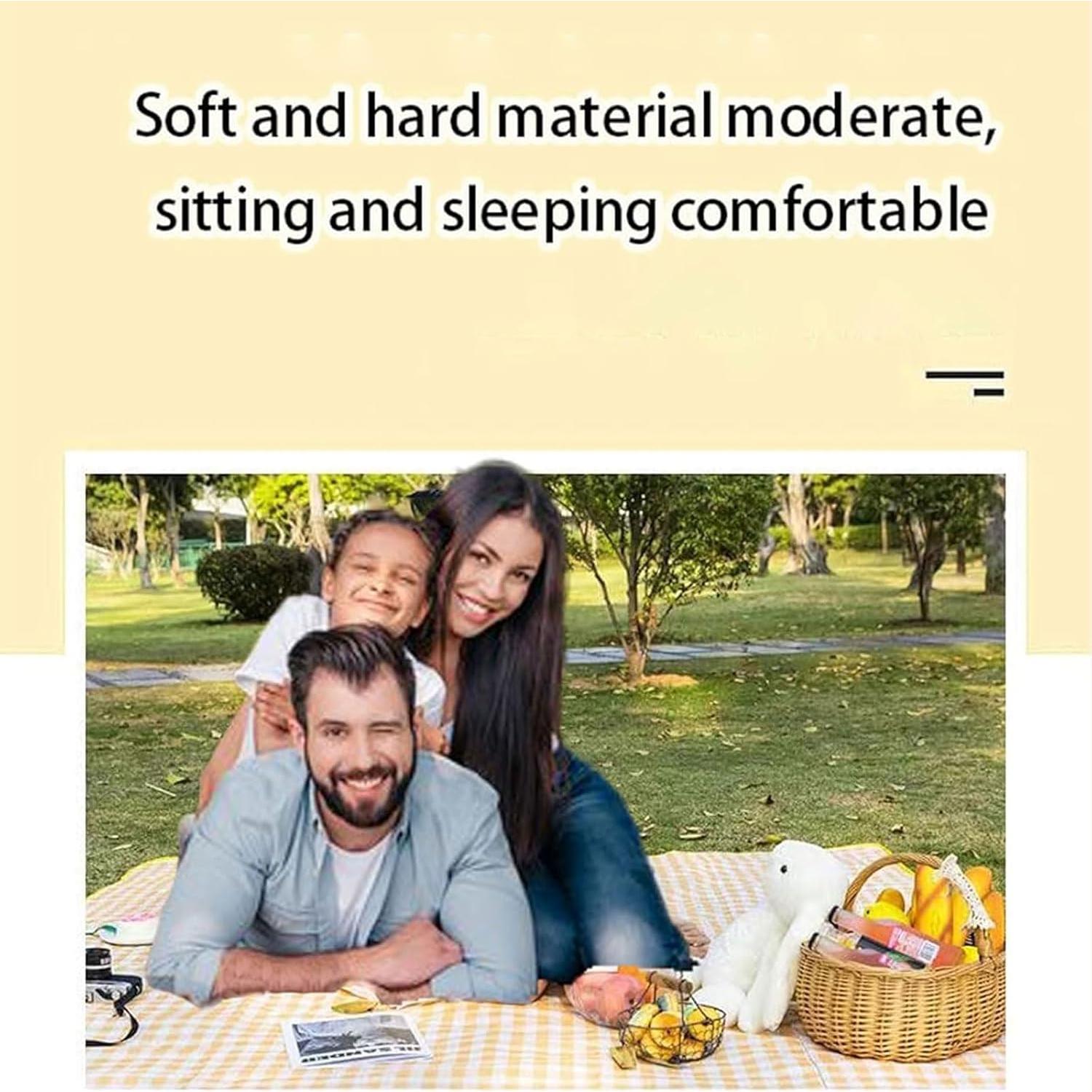 Manta de Picnic Impermeable Genérico 1.52m x 2.03m Rayas Amarillas