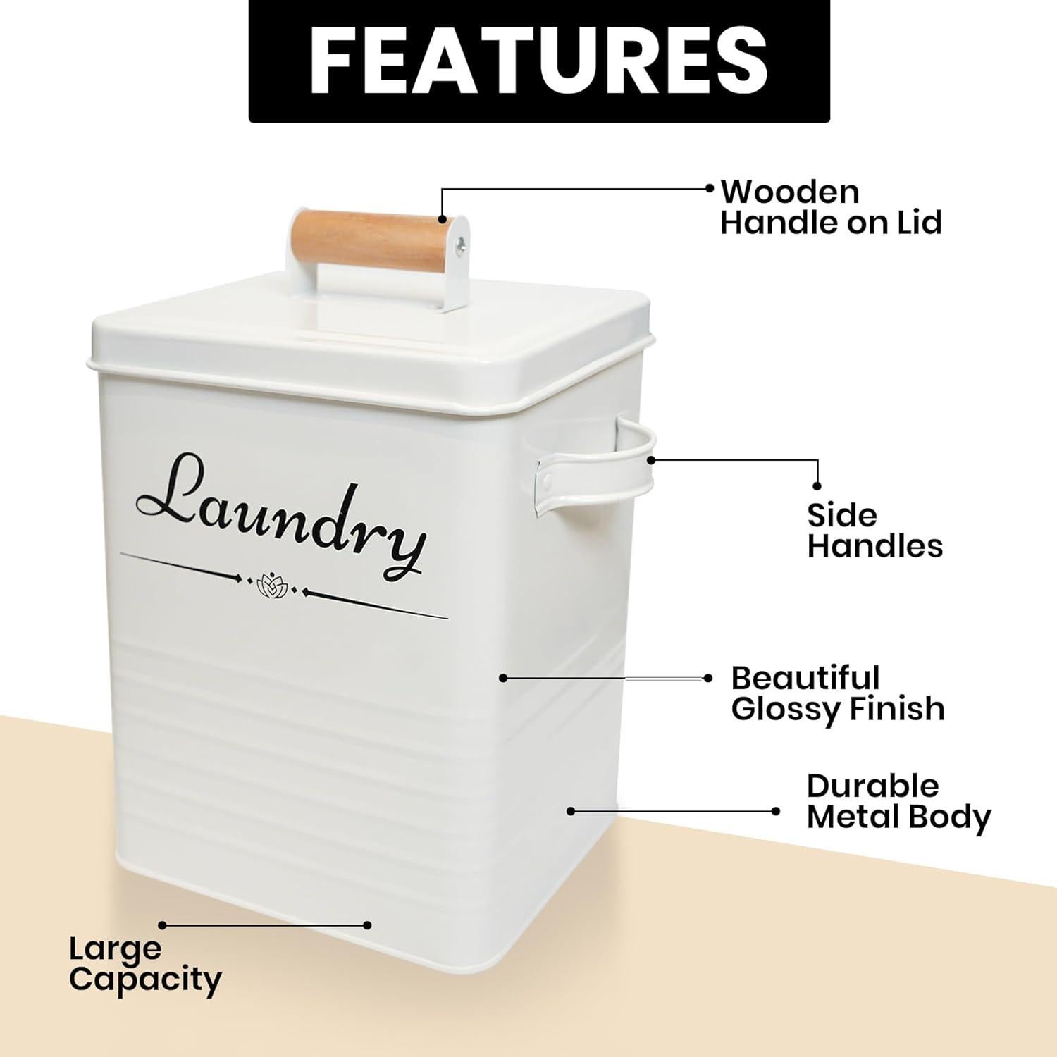 Contenedor de Almacenamiento para Lavandería Cruleen - 4.08 kg