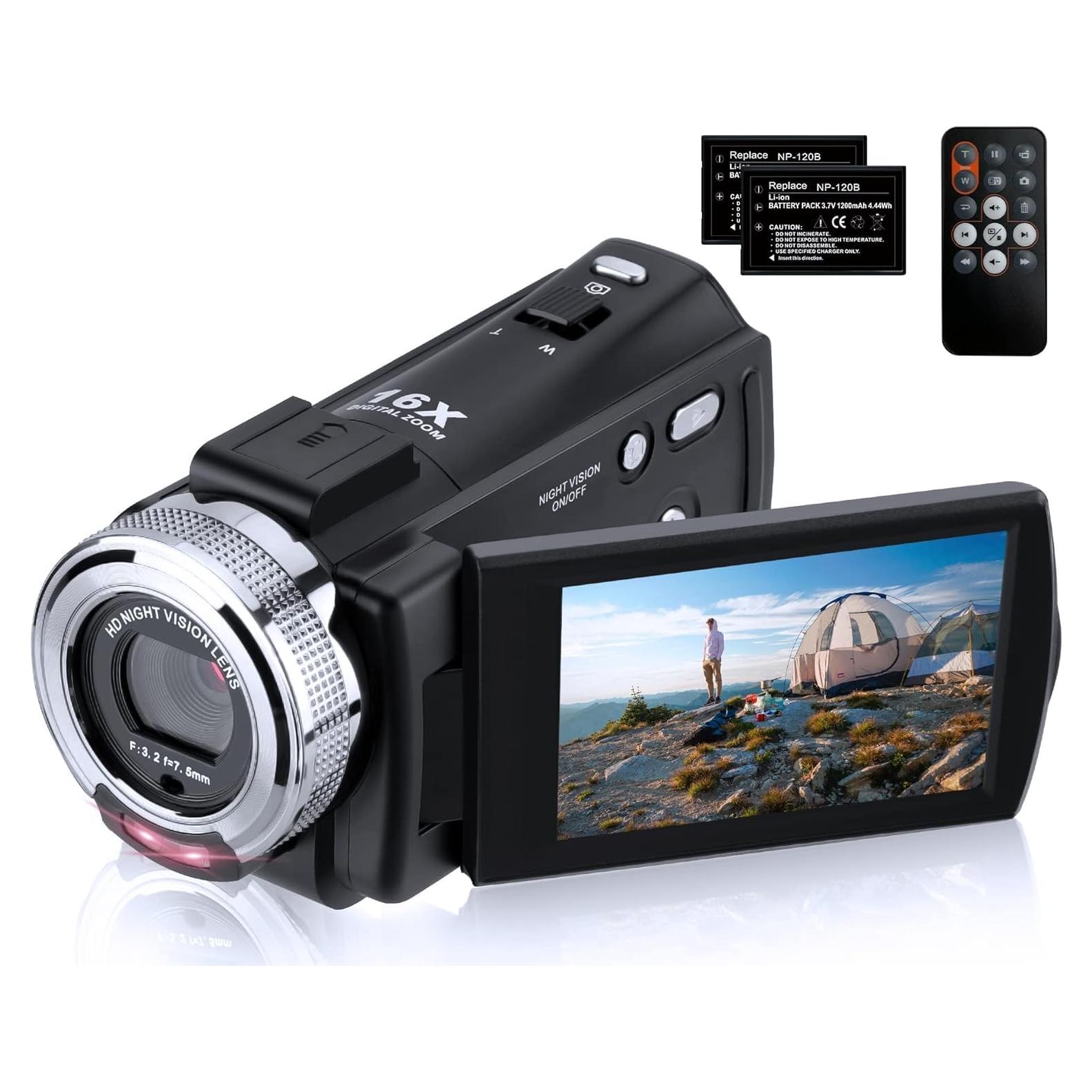 Cámara de Video Full HD 1080P DEGIPO HDV-P12 con Visión Nocturna