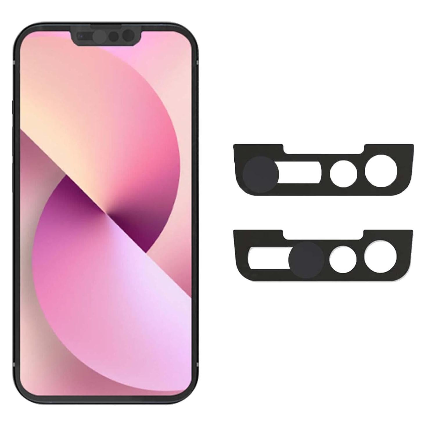 Cubierta de Cámara para iPhone 13 MakLuen - Protección Privacidad Negra