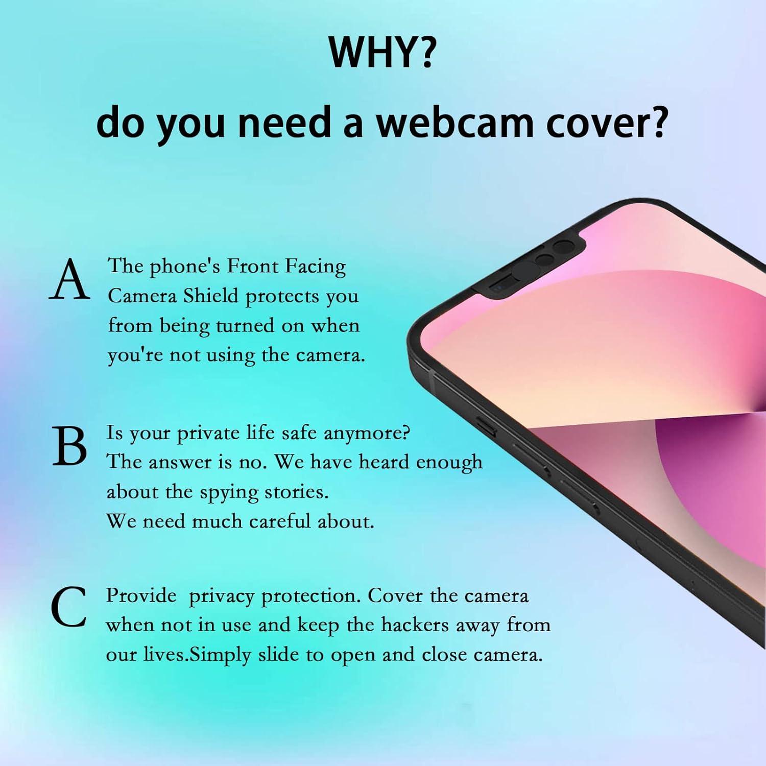 Cubierta de Cámara para iPhone 13 MakLuen - Protección Privacidad Negra