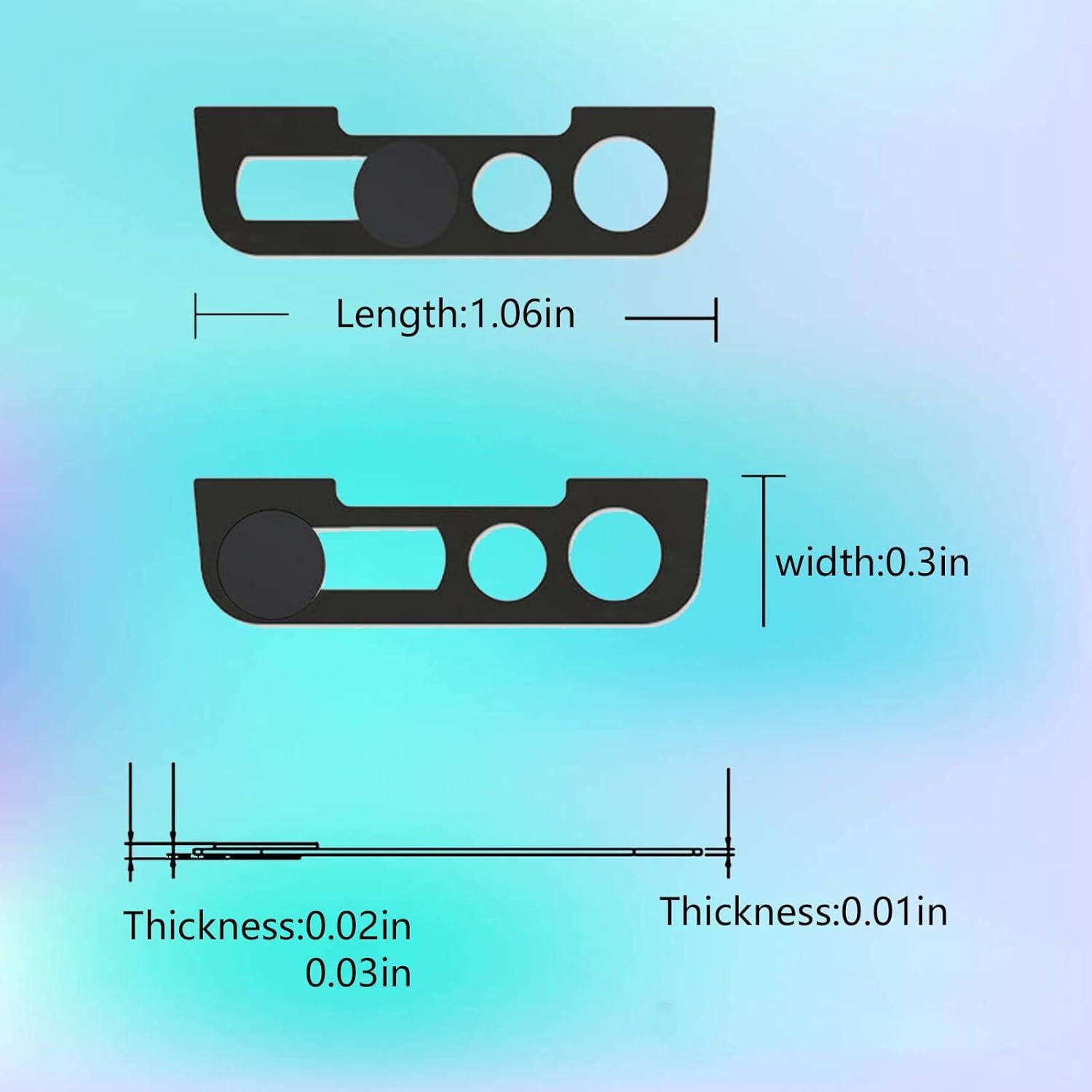 Cubierta de Cámara para iPhone 13 MakLuen - Protección Privacidad Negra