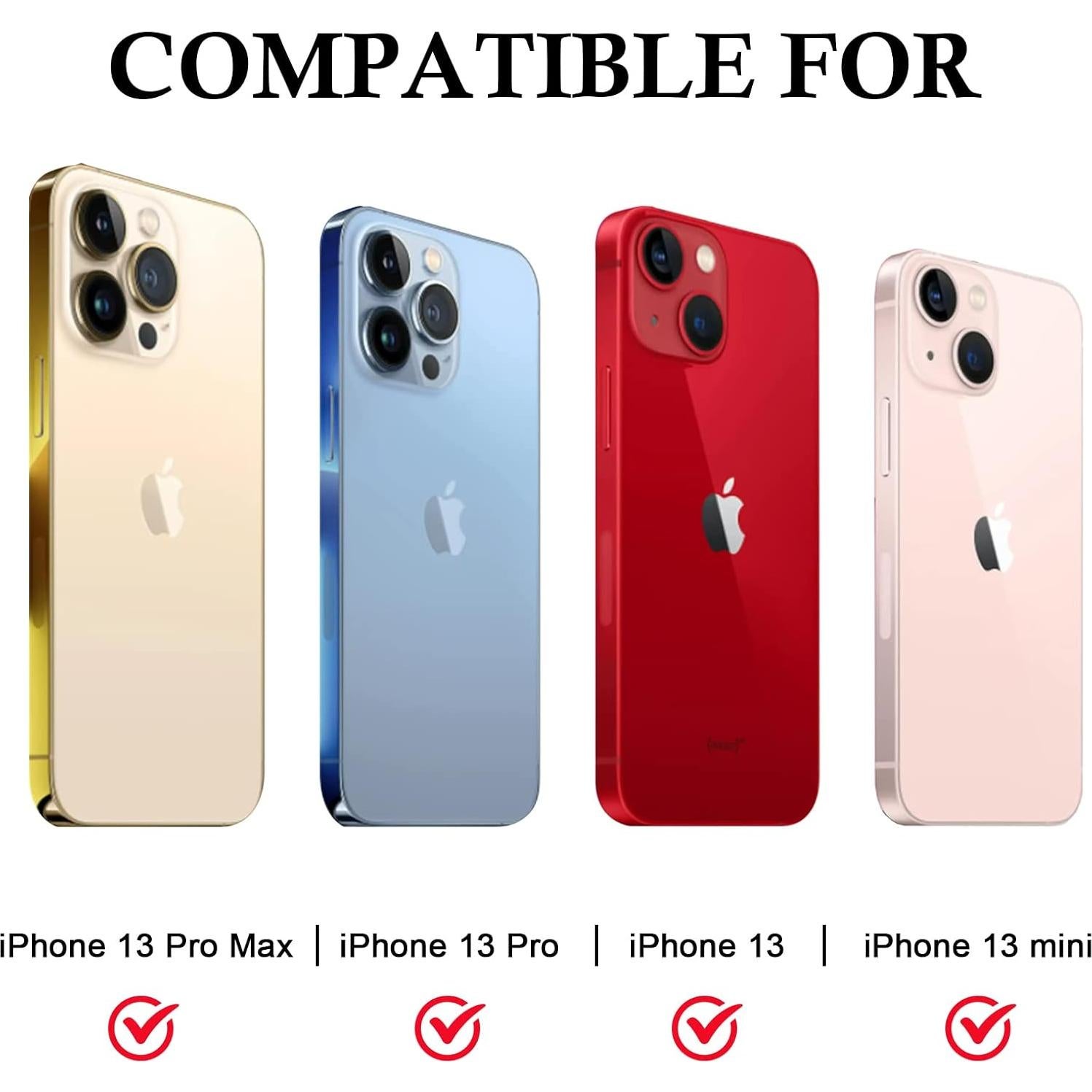 Cubierta de Cámara para iPhone 13 MakLuen - Protección Privacidad Negra