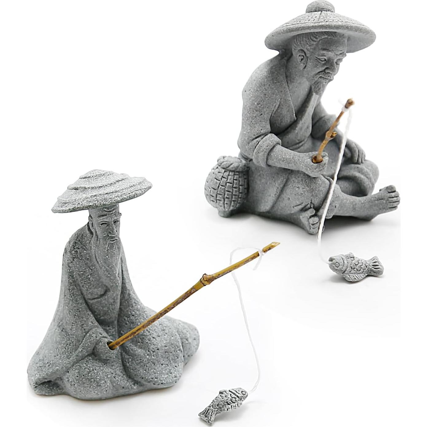Figuras de Pescadores en Miniatura DUZFOREI - Adorno Zen