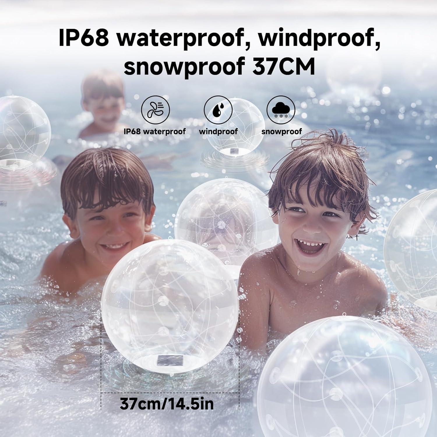 Paquete de 2 Luces Flotantes Solares Arckiguana RGB 35.56 cm