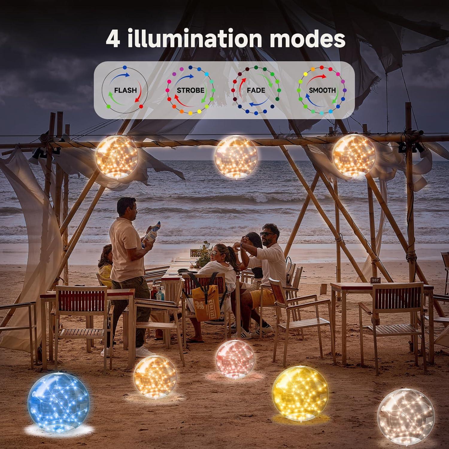 Paquete de 2 Luces Flotantes Solares Arckiguana RGB 35.56 cm