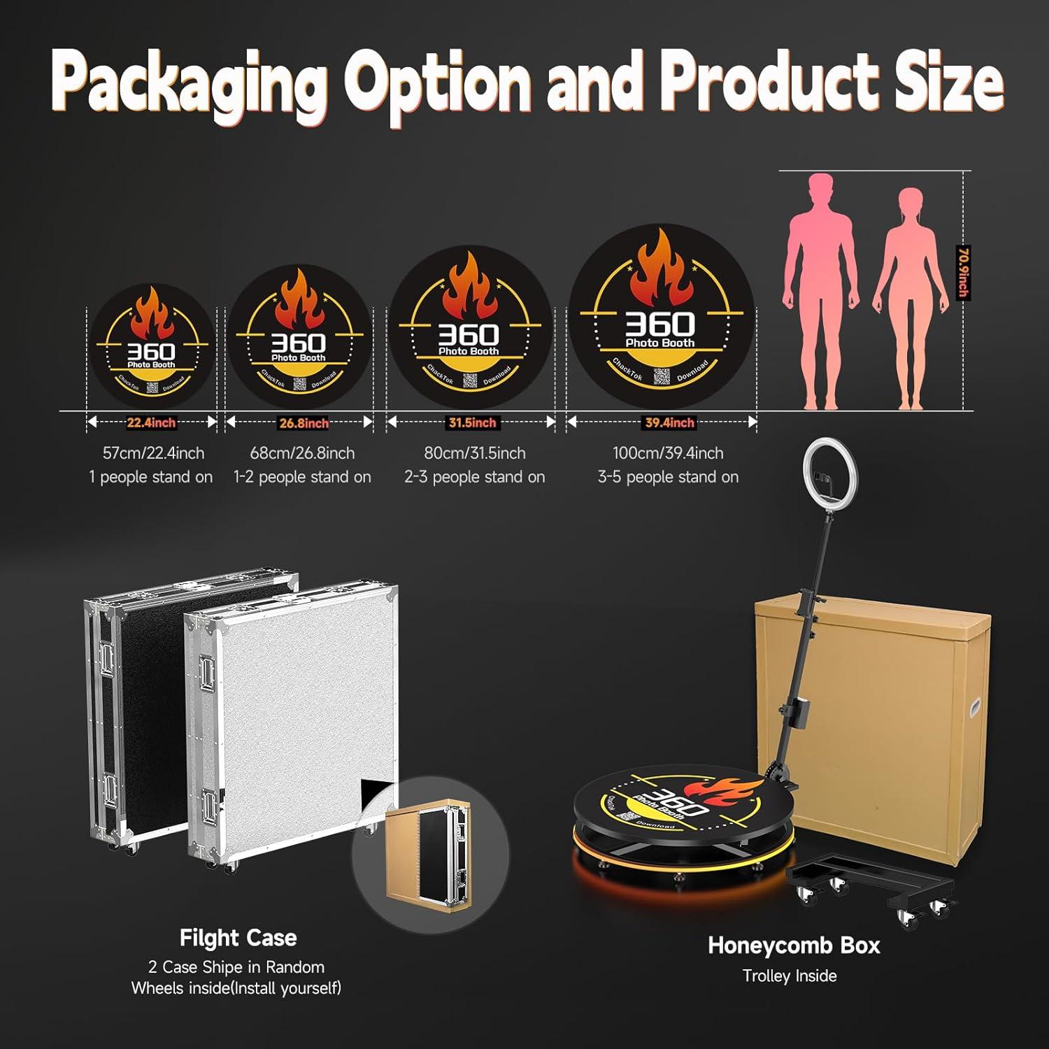 MWE 360 Máquina de Cabina Fotográfica con Luz de Anillo 58cm