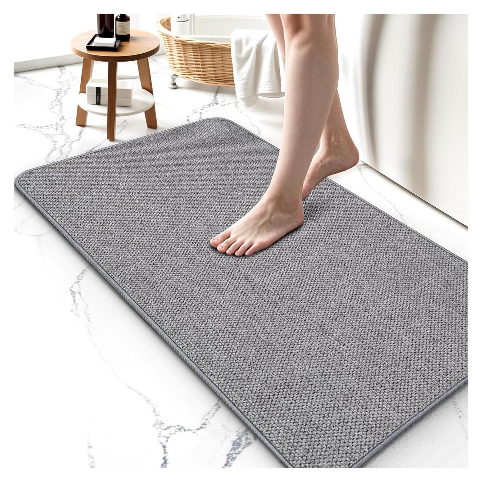 Alfombra de baño antideslizante HOMTEB 43x68.6 cm gris