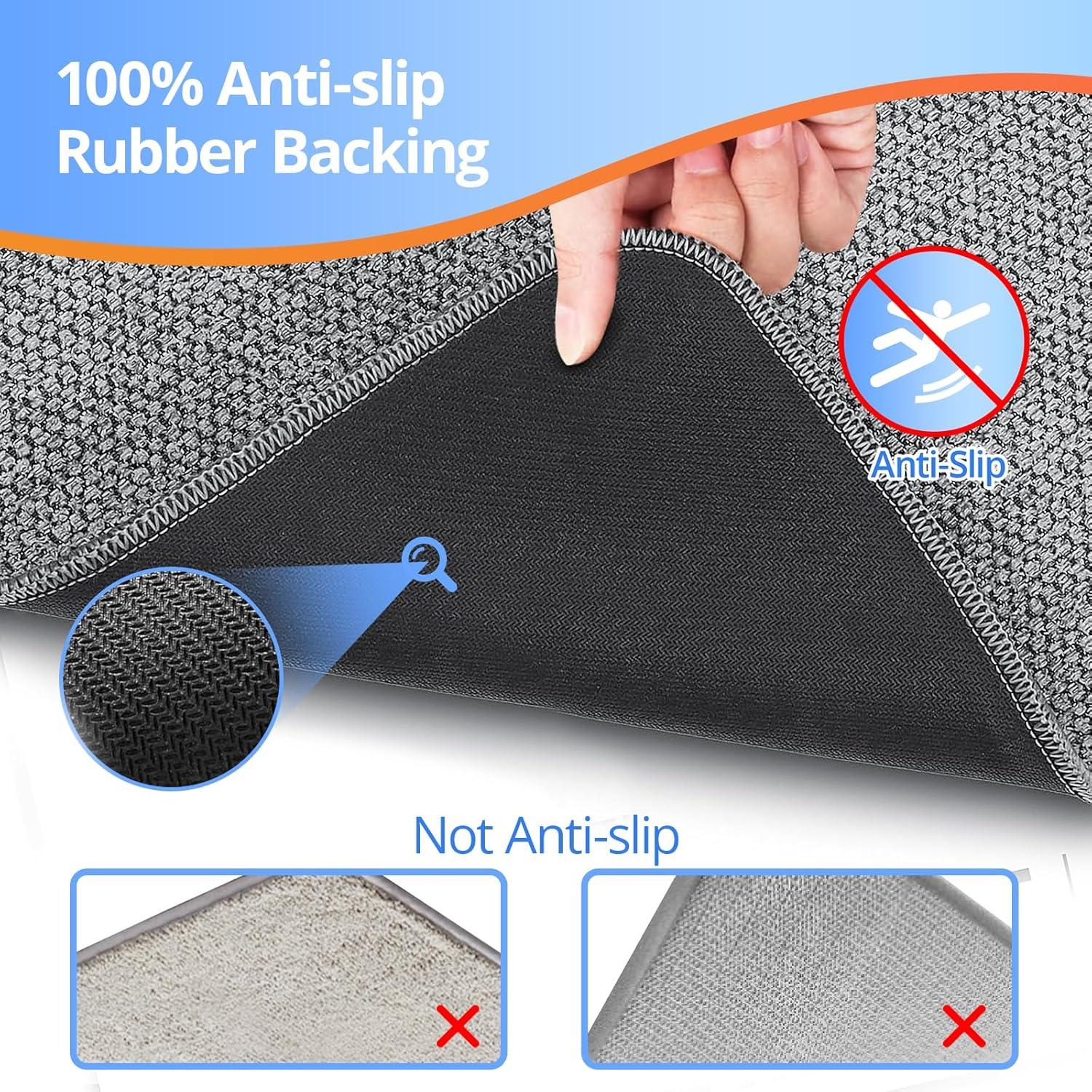 Alfombra de baño antideslizante HOMTEB 43x68.6 cm gris