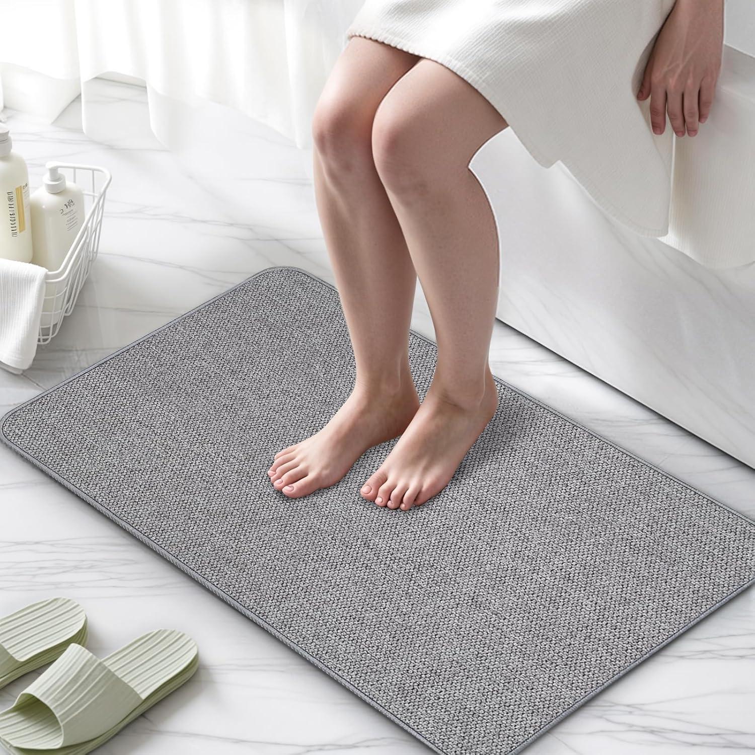 Alfombra de baño antideslizante HOMTEB 43x68.6 cm gris
