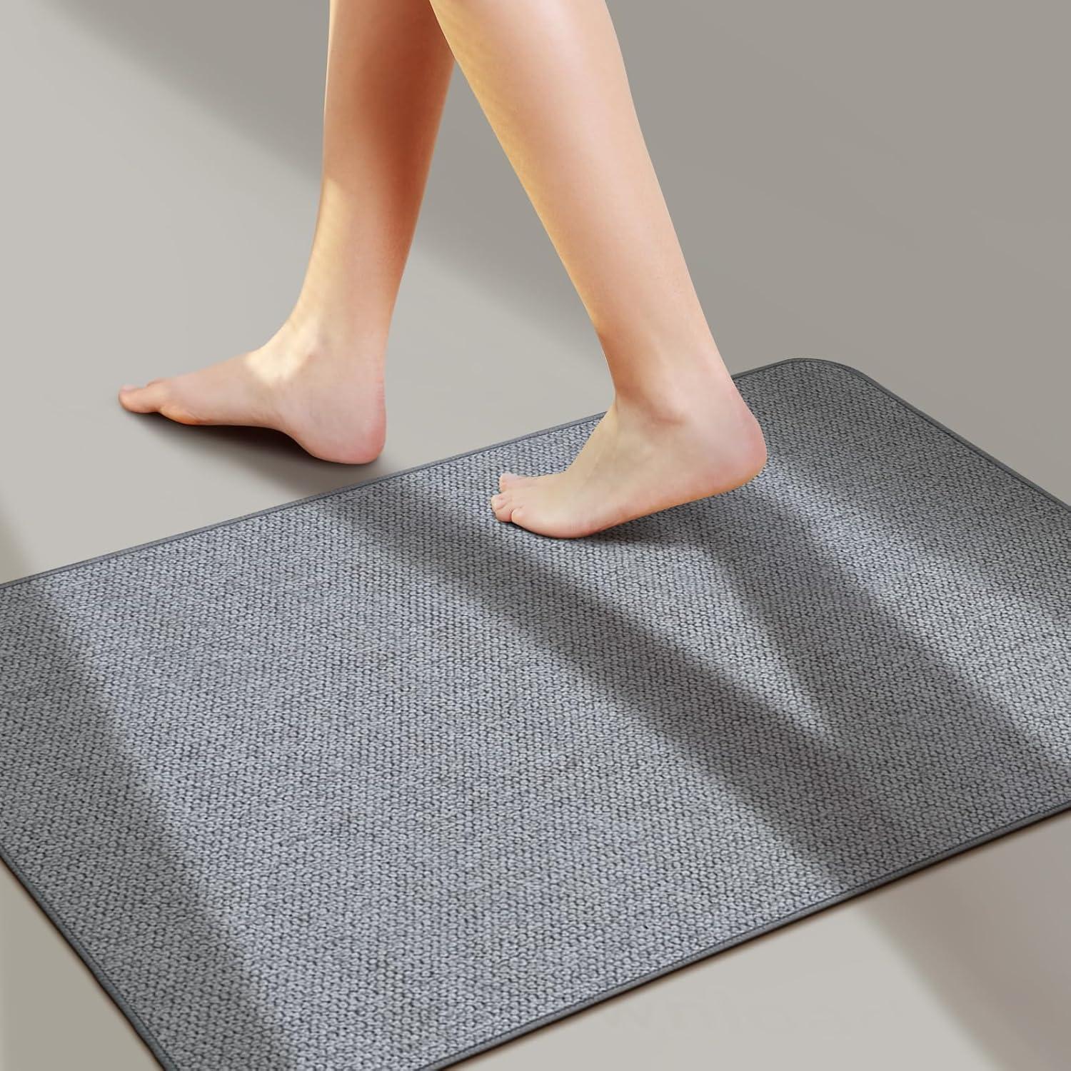 Alfombra de baño antideslizante HOMTEB 43x68.6 cm gris