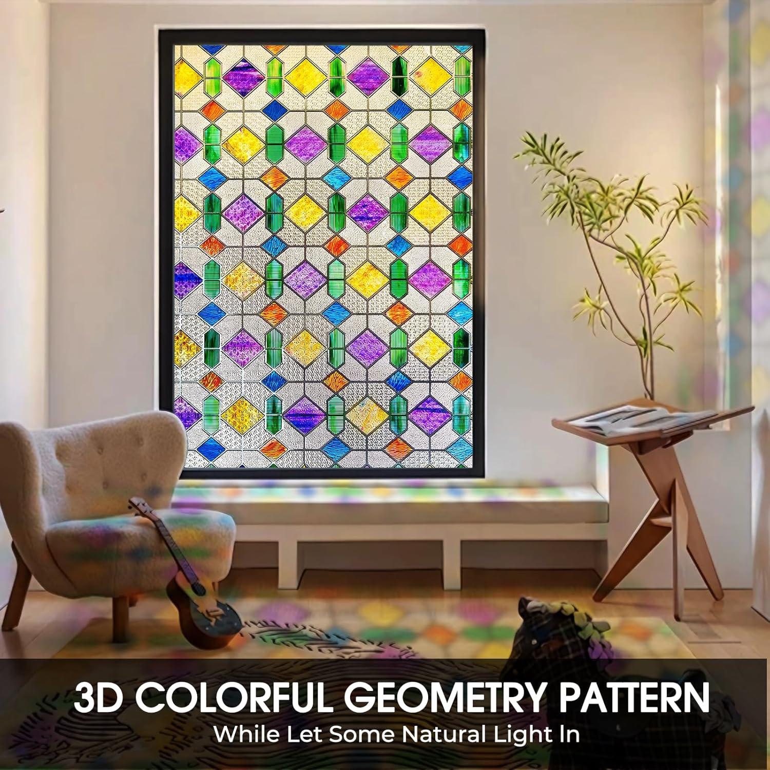 Película de Ventana Windimiley 3D Colorida 42.9x100.6cm