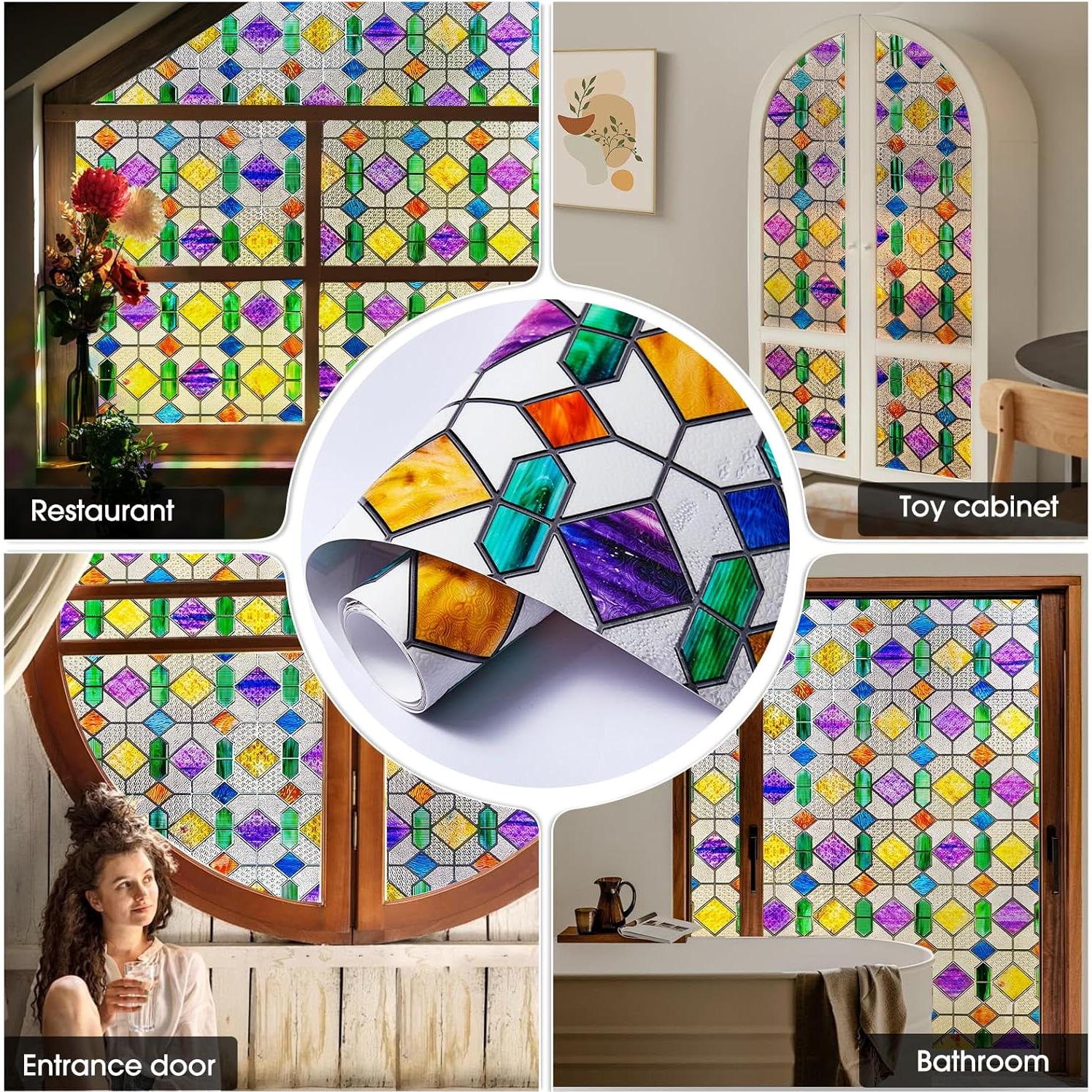 Película de Ventana Windimiley 3D Colorida 42.9x100.6cm