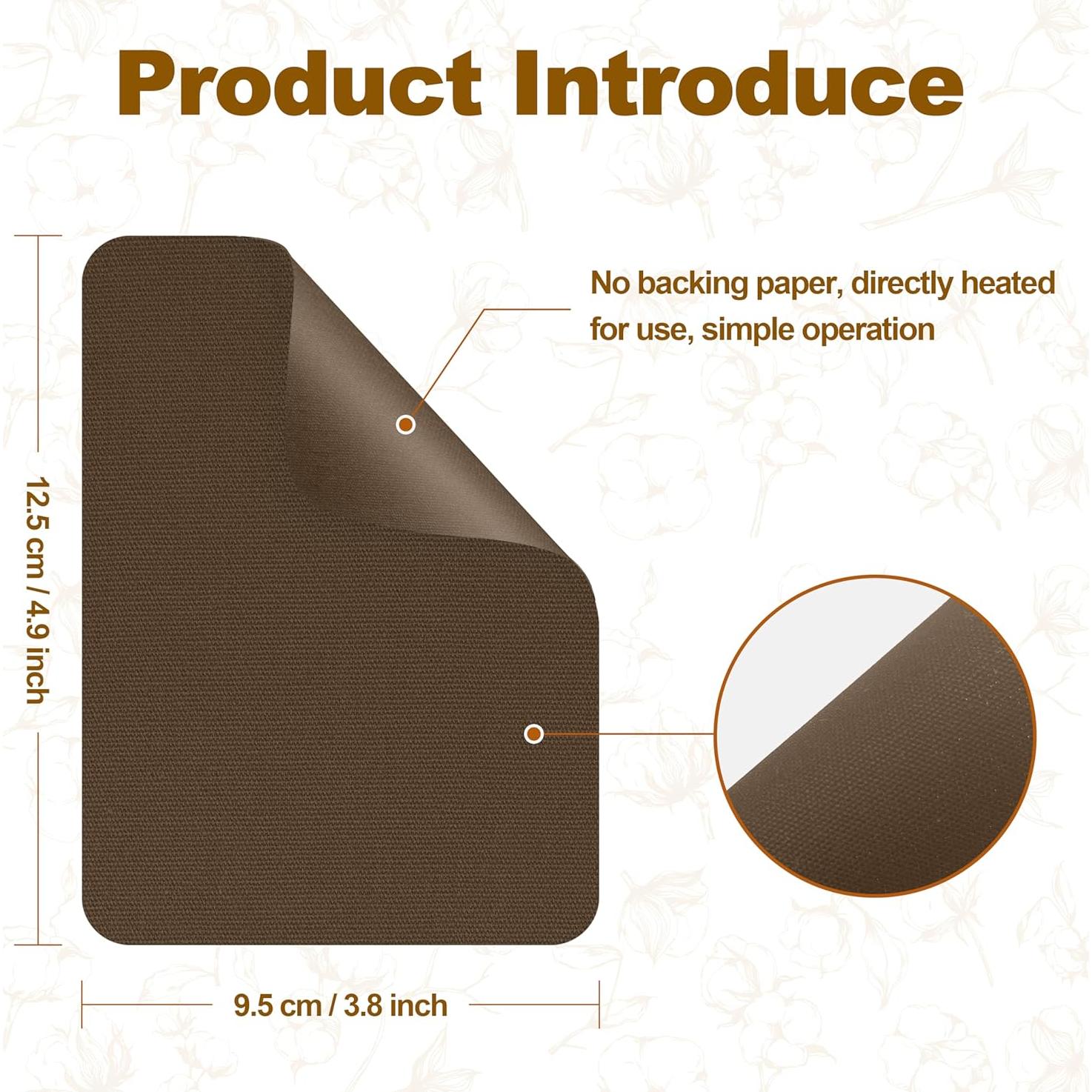 Parche Termoadhesivo KING MOUNTAIN 8 Piezas Lienzo Negro 9.5x12.5cm