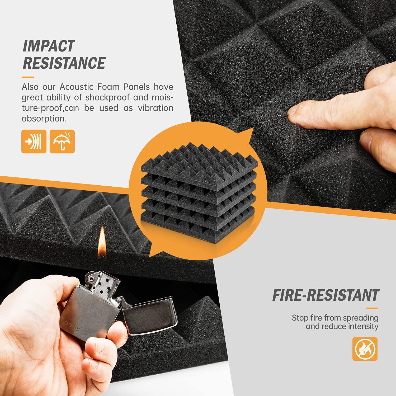 Paneles Acústicos Insonorizantes Kuchoow 12 Piezas 30.48x30.48cm