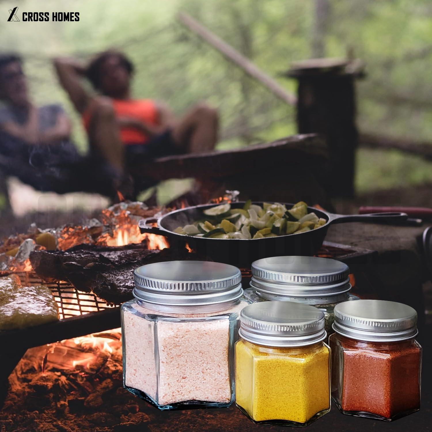 Juego de 15 Tarros de Especias Magnéticos 4 oz Cross Homes