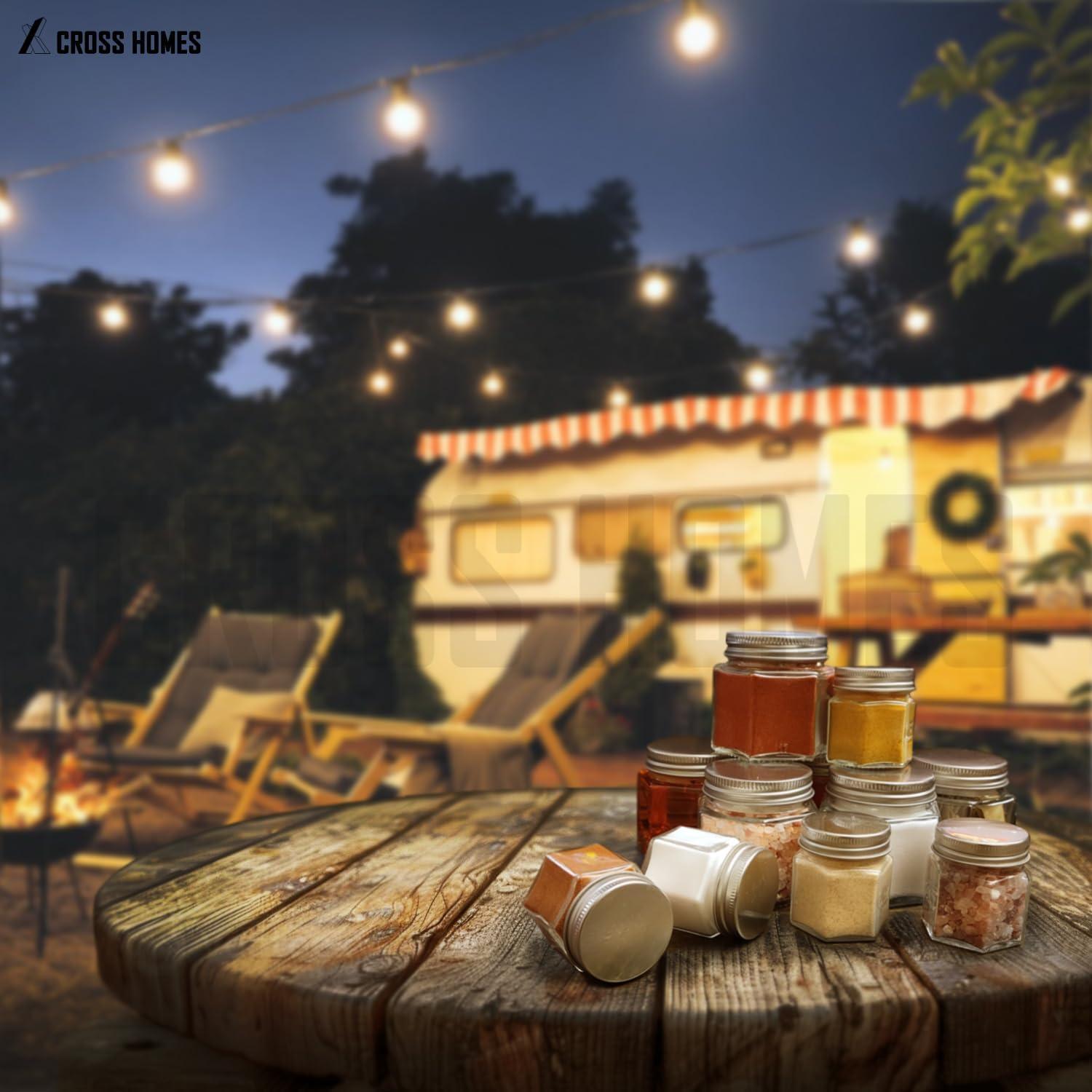 Juego de 15 Tarros de Especias Magnéticos 4 oz Cross Homes