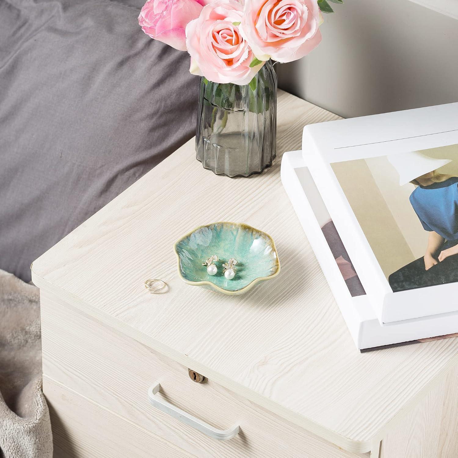 Plato Decorativo BEUNAIZER Cerámica Verde Esmeralda 10.9cm