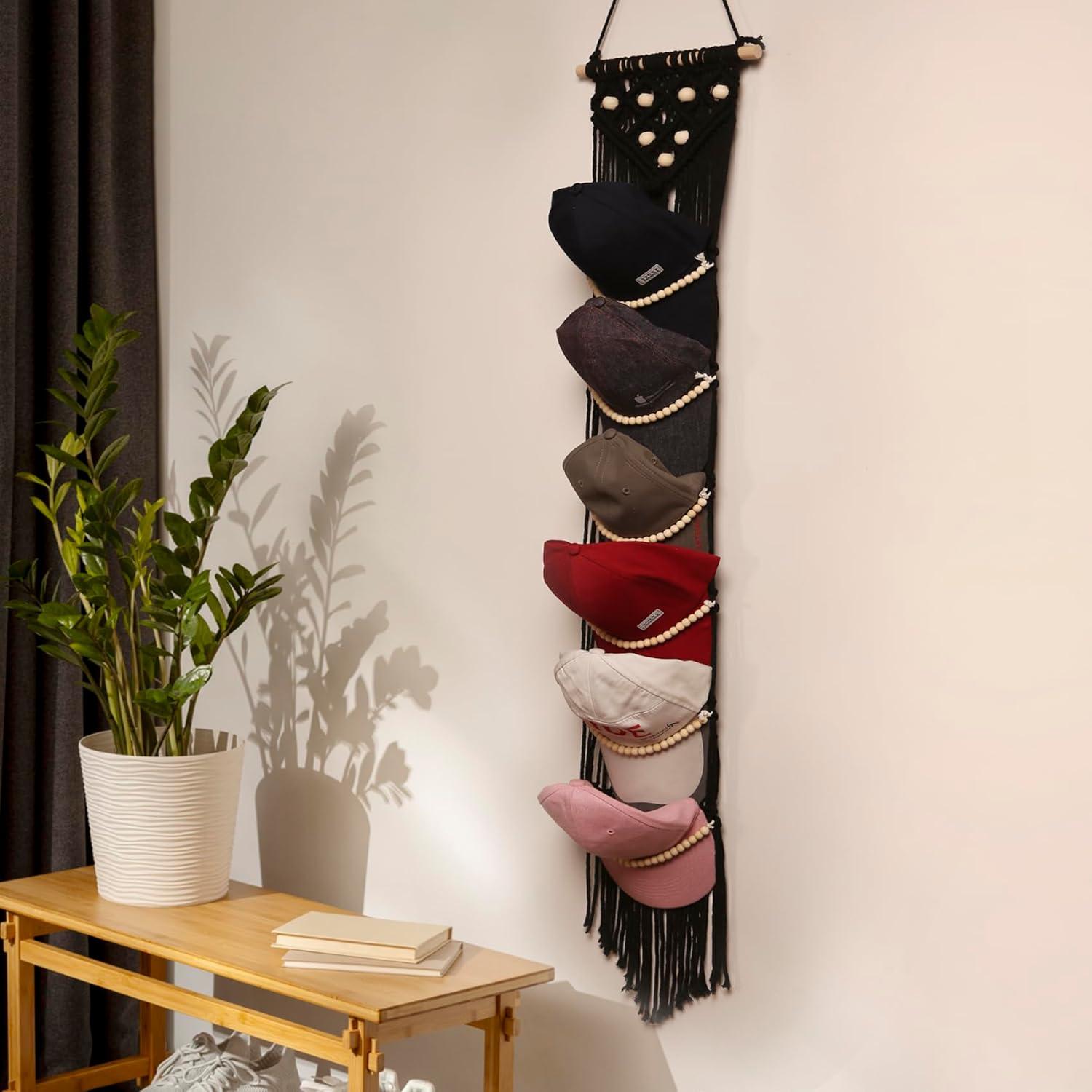 Soporte para Gorras Jontell Negro - Organizador de Sombreros Boho