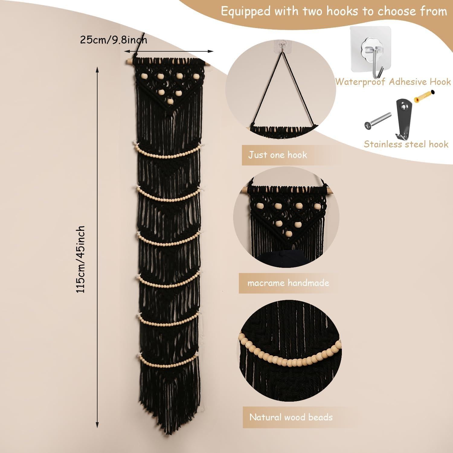 Soporte para Gorras Jontell Negro - Organizador de Sombreros Boho