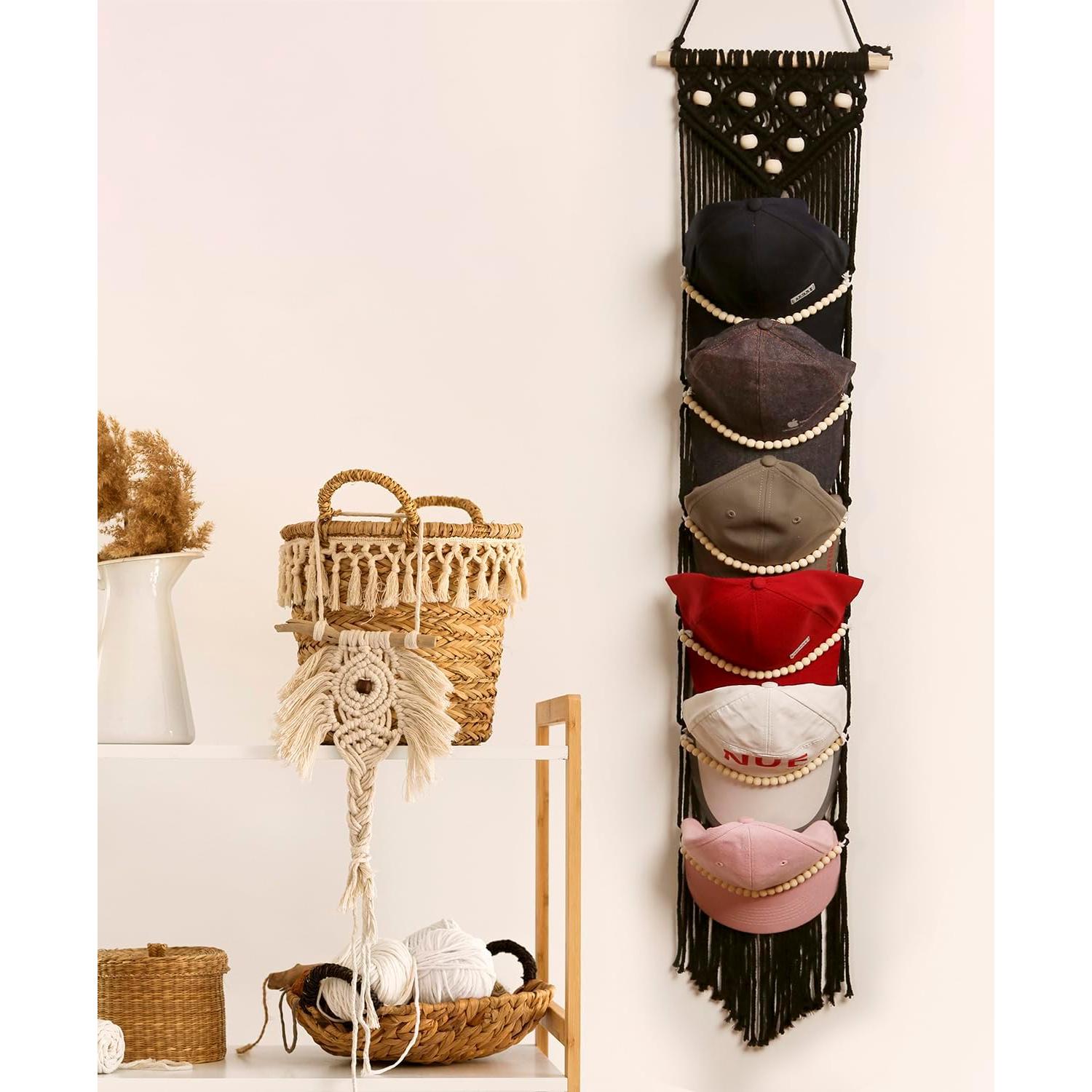 Soporte para Gorras Jontell Negro - Organizador de Sombreros Boho