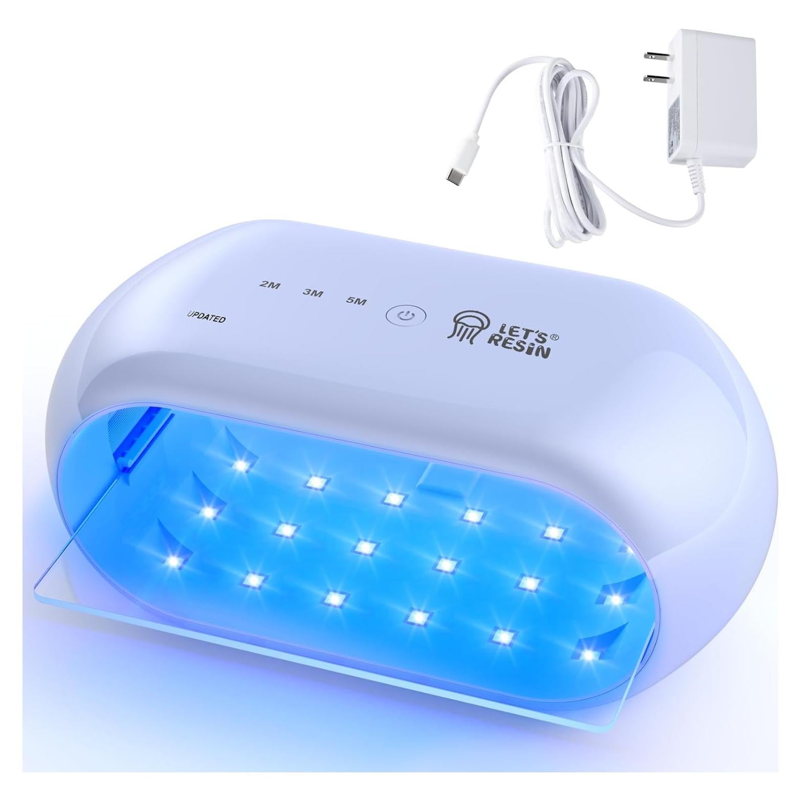 Lámpara UV LET'S RESIN 36 LED Doble Cara 2 en 1 para Curado